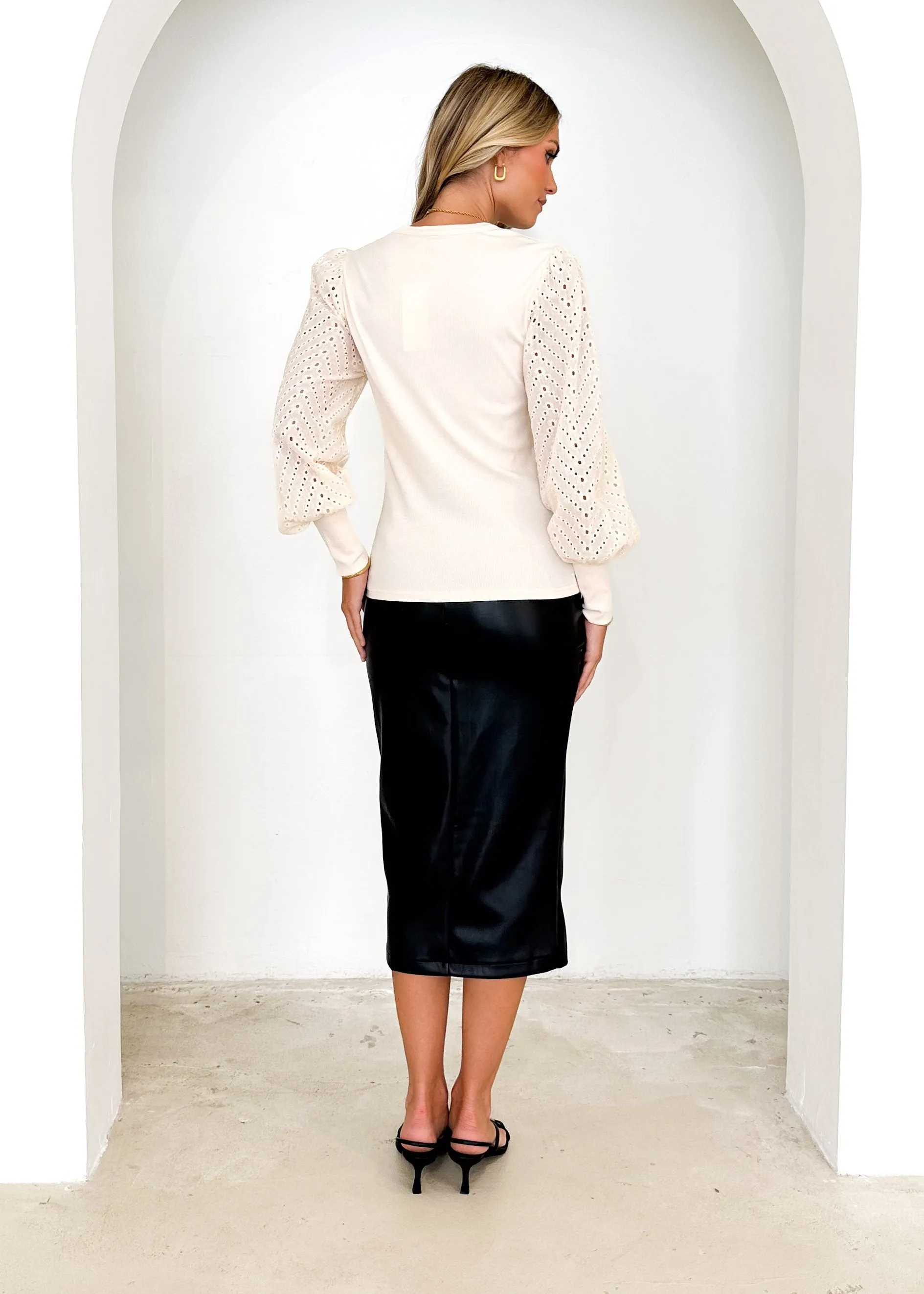 Driess Rib Top - Beige sold by Gingham & Heels product image thumbnail 5