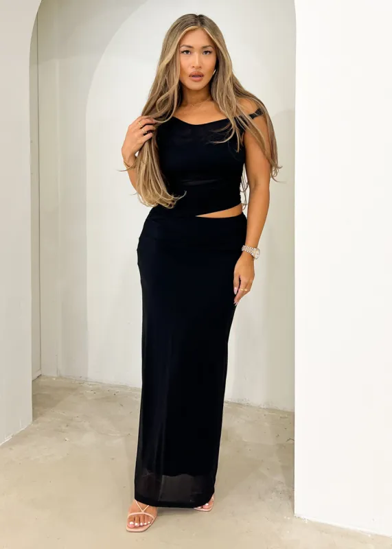 Brielle Maxi Dress - Black sold by Gingham & Heels