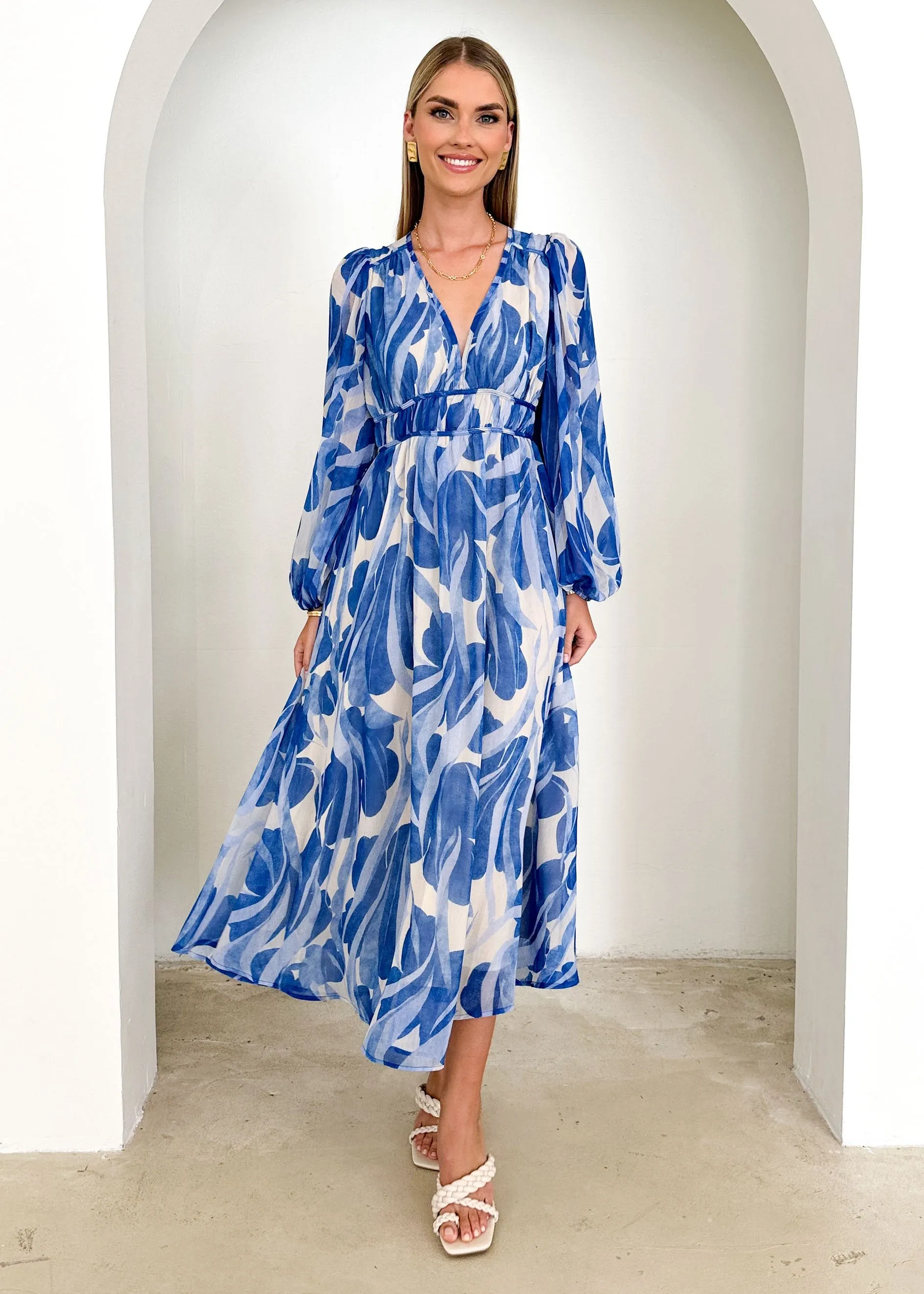 Dresdor Maxi Dress - Blue Splash sold by Gingham & Heels product image thumbnail 5