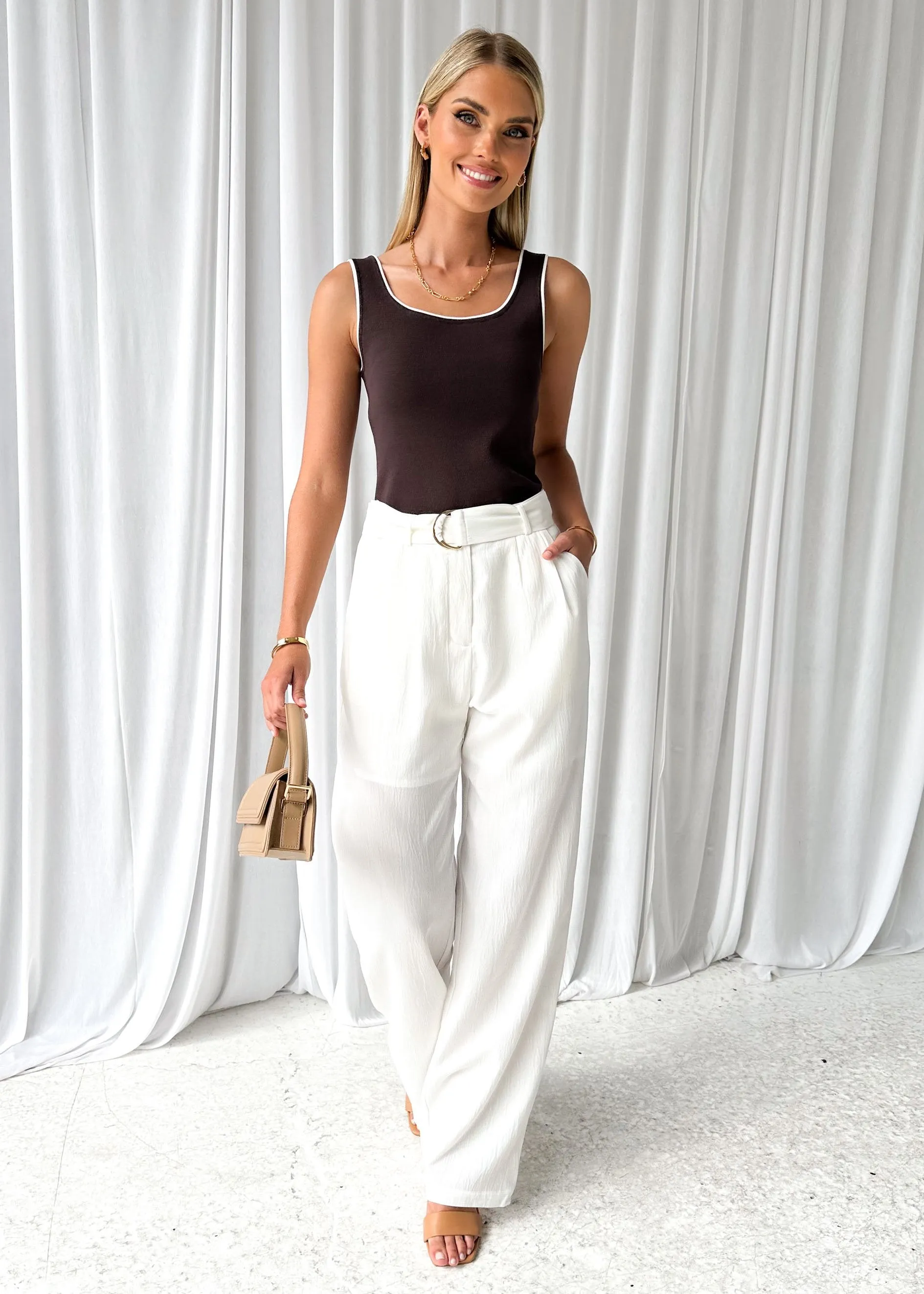 Ferloe Pants - Off White sold by Gingham & Heels product image thumbnail 2