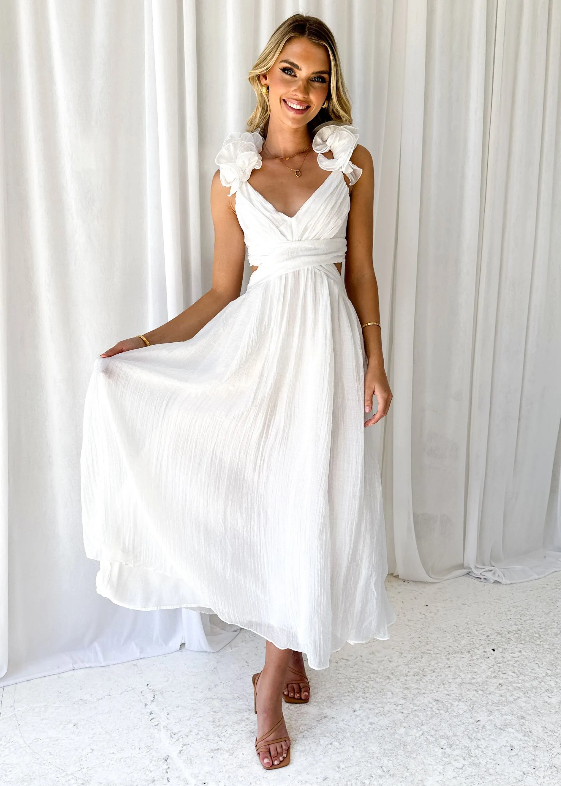 Rincess Maxi Dress - Off White sold by Gingham & Heels product image thumbnail 3