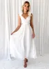 Rincess Maxi Dress - Off White sold by Gingham & Heels