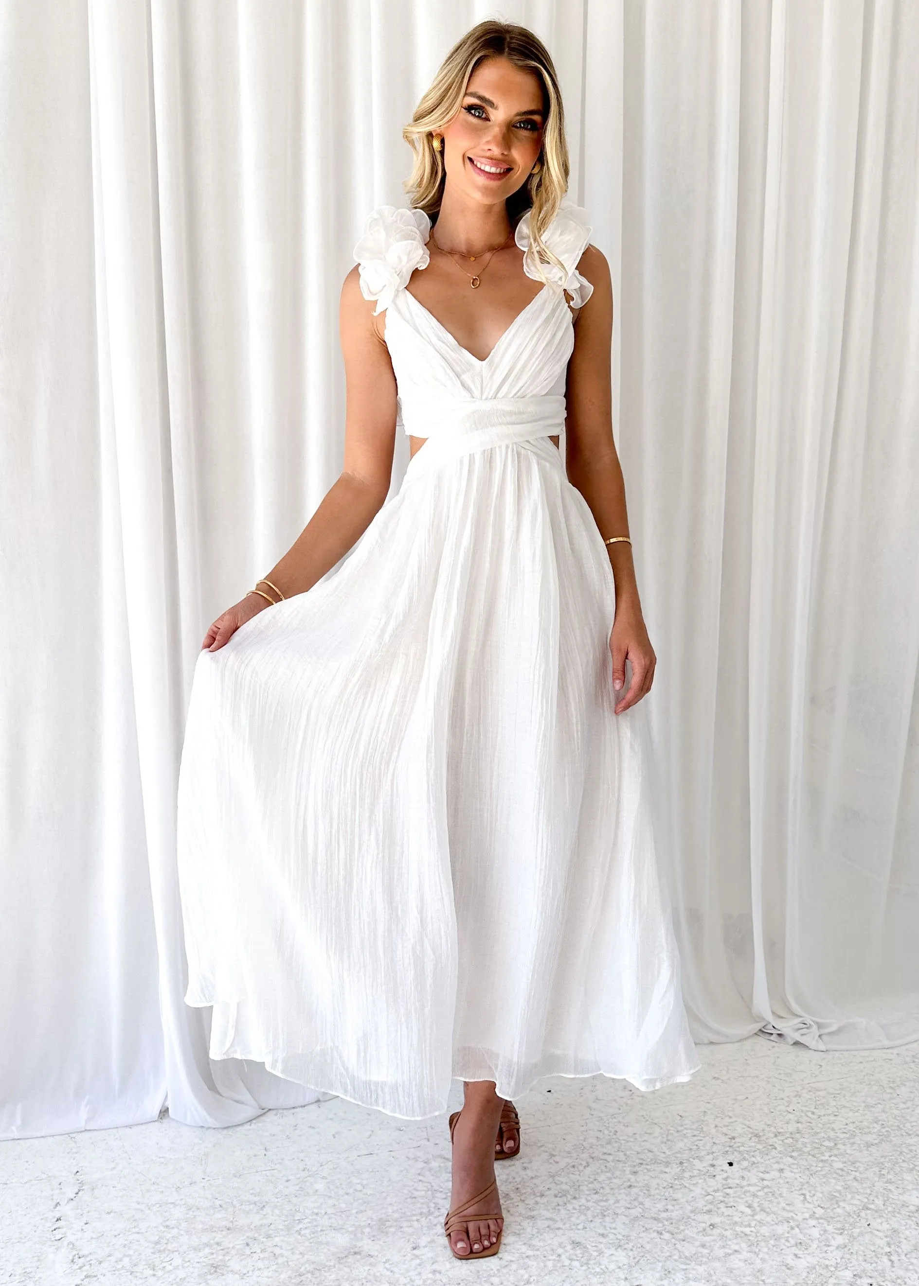 Rincess Maxi Dress - Off White sold by Gingham & Heels product image thumbnail 5