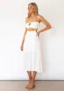 Nia Midi Dress - Off White sold by Gingham & Heels