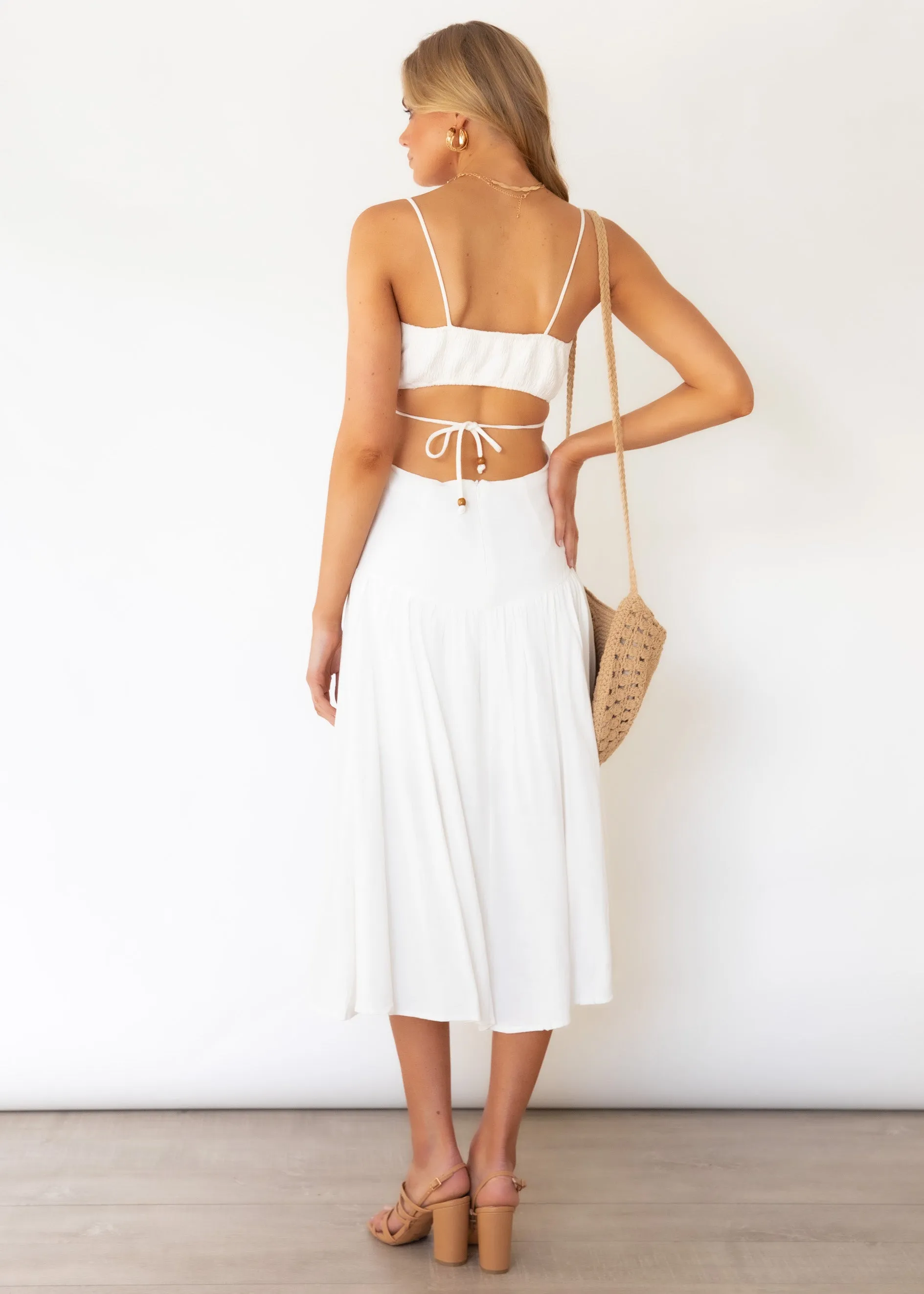 Nia Midi Dress - Off White sold by Gingham & Heels product image thumbnail 5