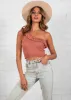 Nelly One Shoulder Crop - Rust sold by Gingham & Heels