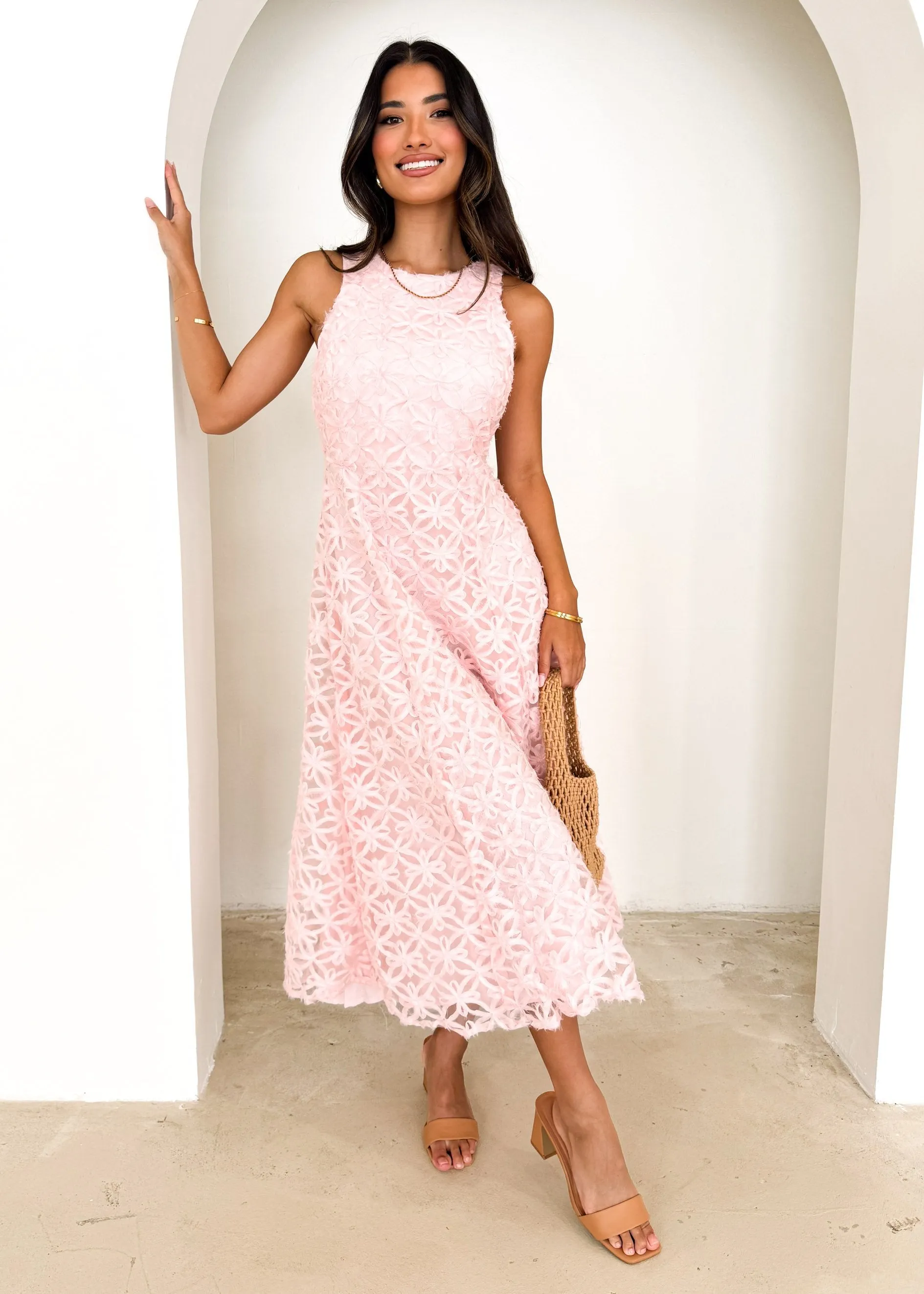 Daisi Midi Dress - Blush sold by Gingham & Heels product image thumbnail 4