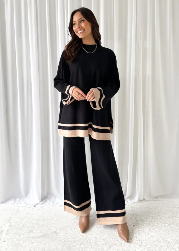 Jenner Knit Pants - Black sold by Gingham & Heels