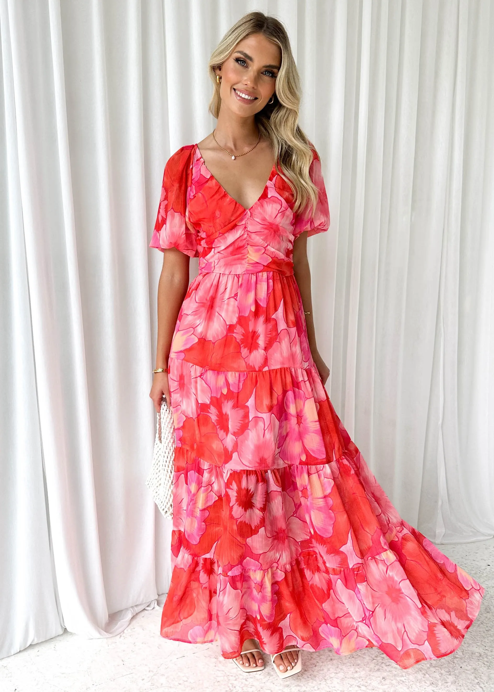 Amorette Maxi Dress - Floral Punch sold by Gingham & Heels product image thumbnail 3