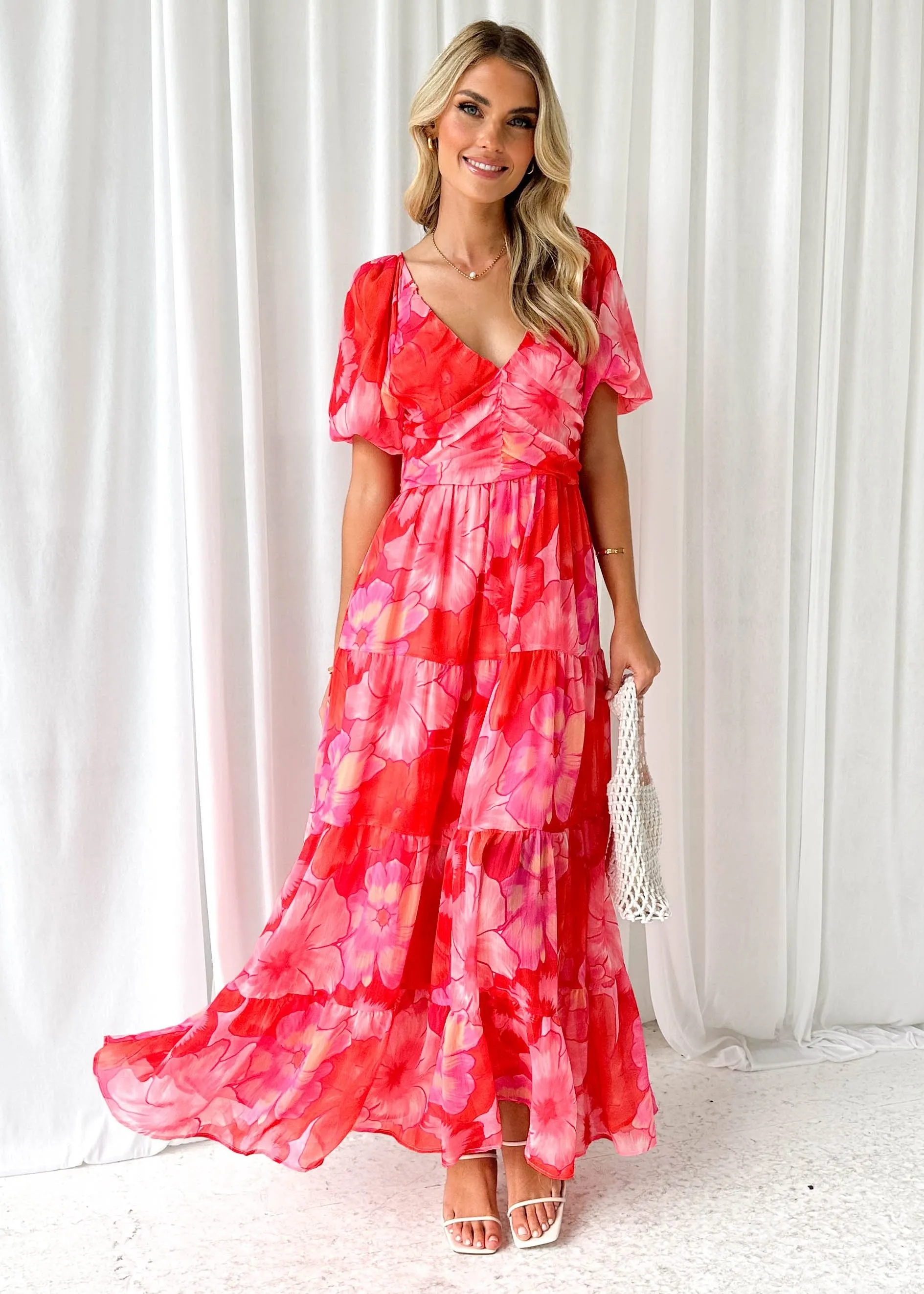 Amorette Maxi Dress - Floral Punch sold by Gingham & Heels
