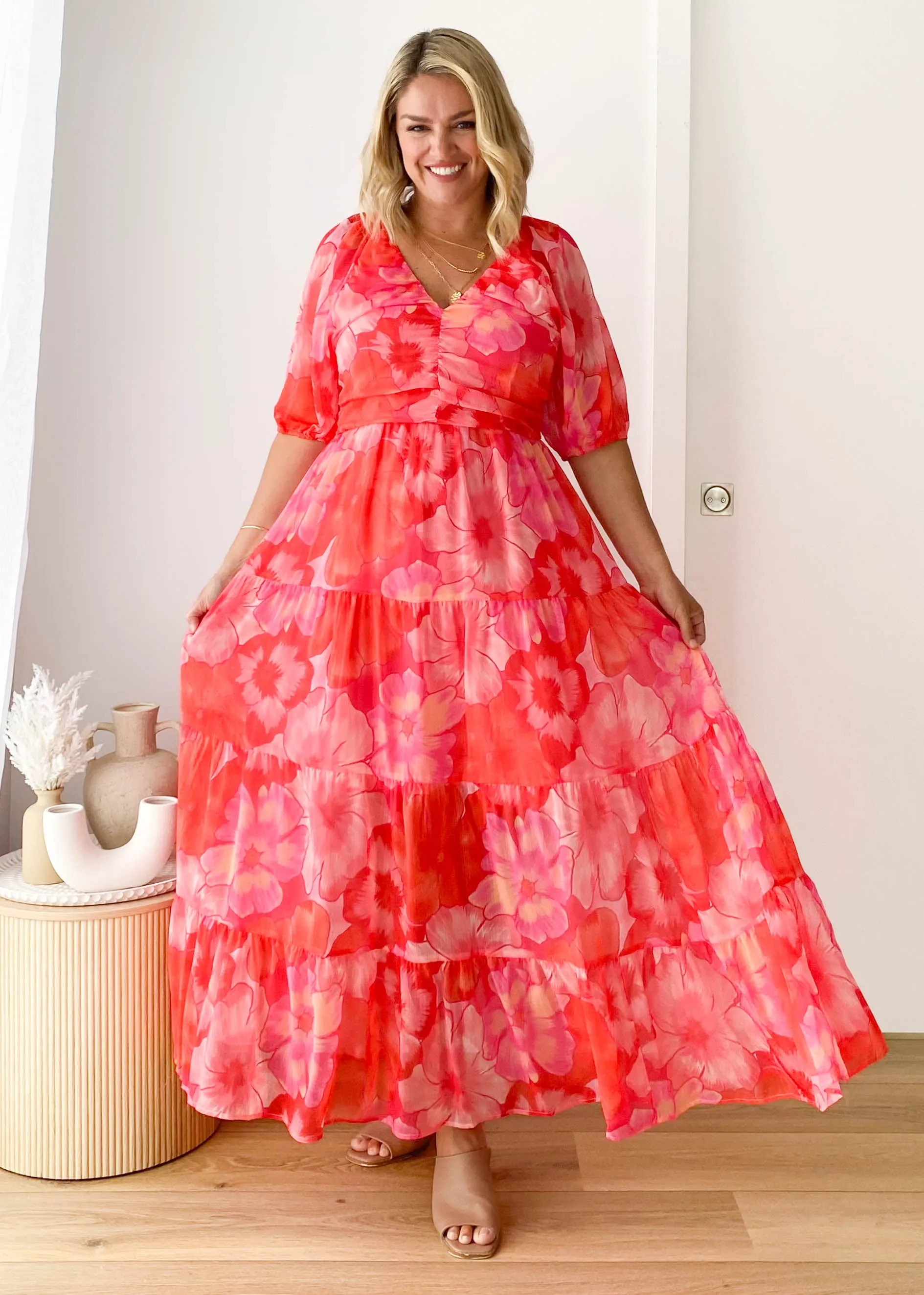 Amorette Maxi Dress - Floral Punch sold by Gingham & Heels product image thumbnail 2