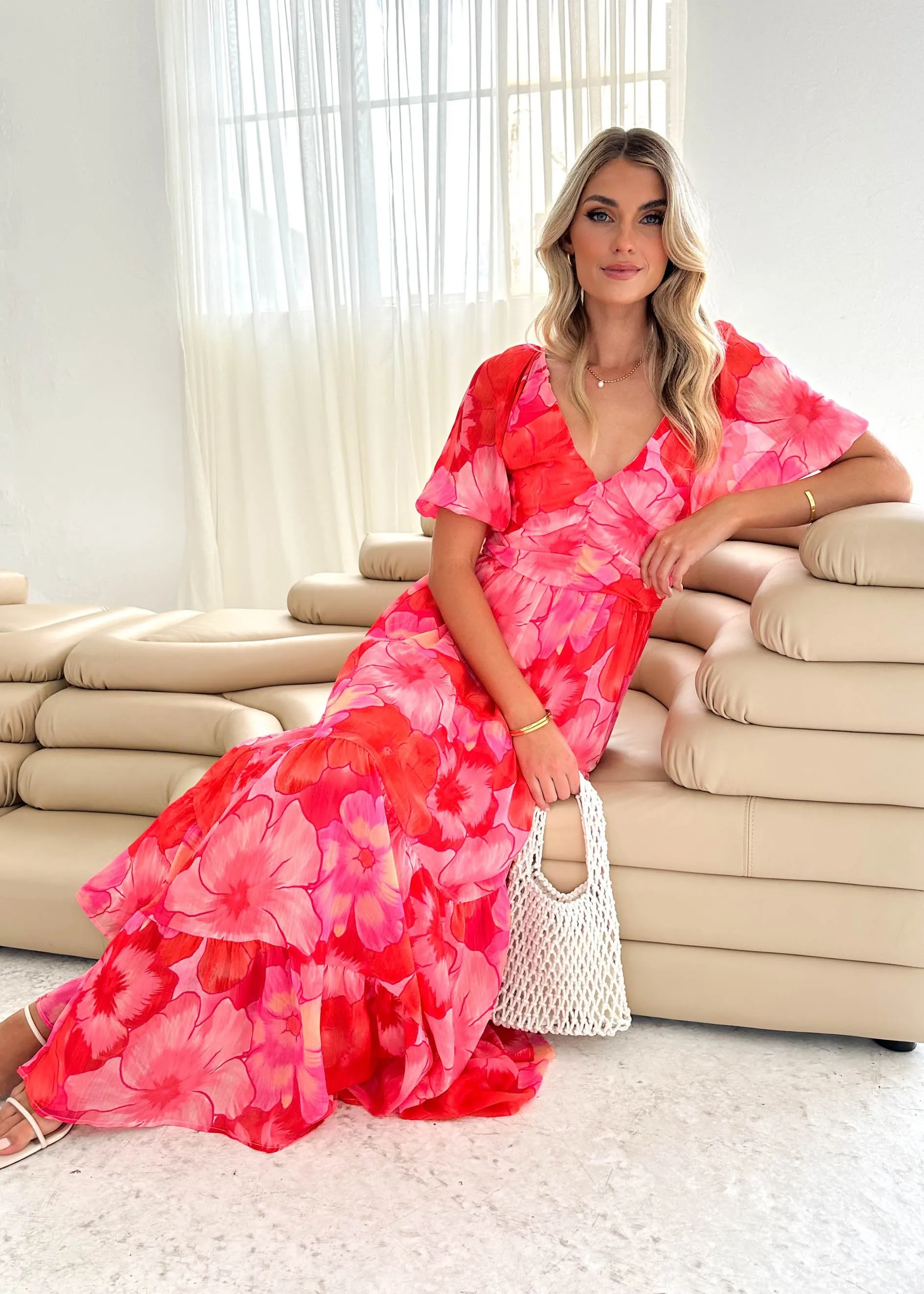Amorette Maxi Dress - Floral Punch sold by Gingham & Heels product image thumbnail 5