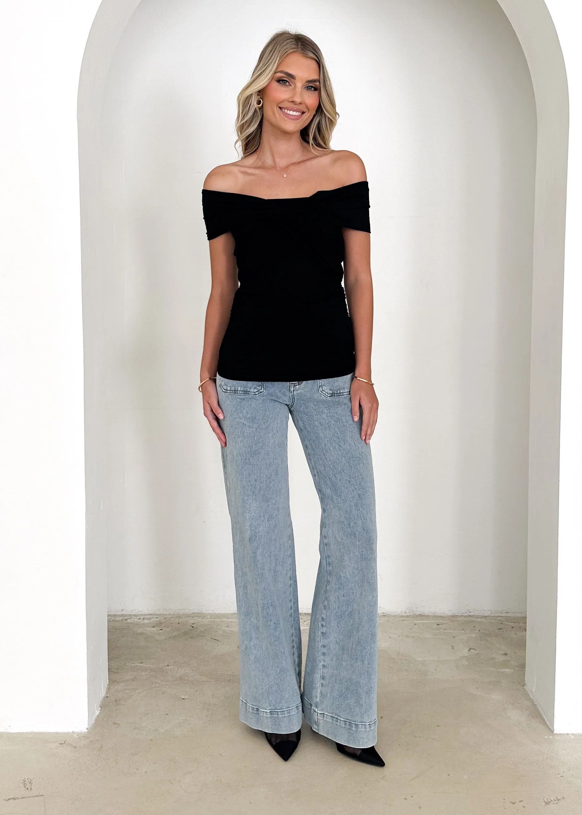 Kayla Twist Top - Black sold by Gingham & Heels product image thumbnail 3