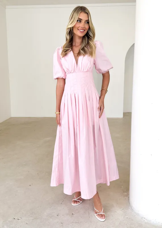 Astryd Midi Dress  - Blush sold by Gingham & Heels