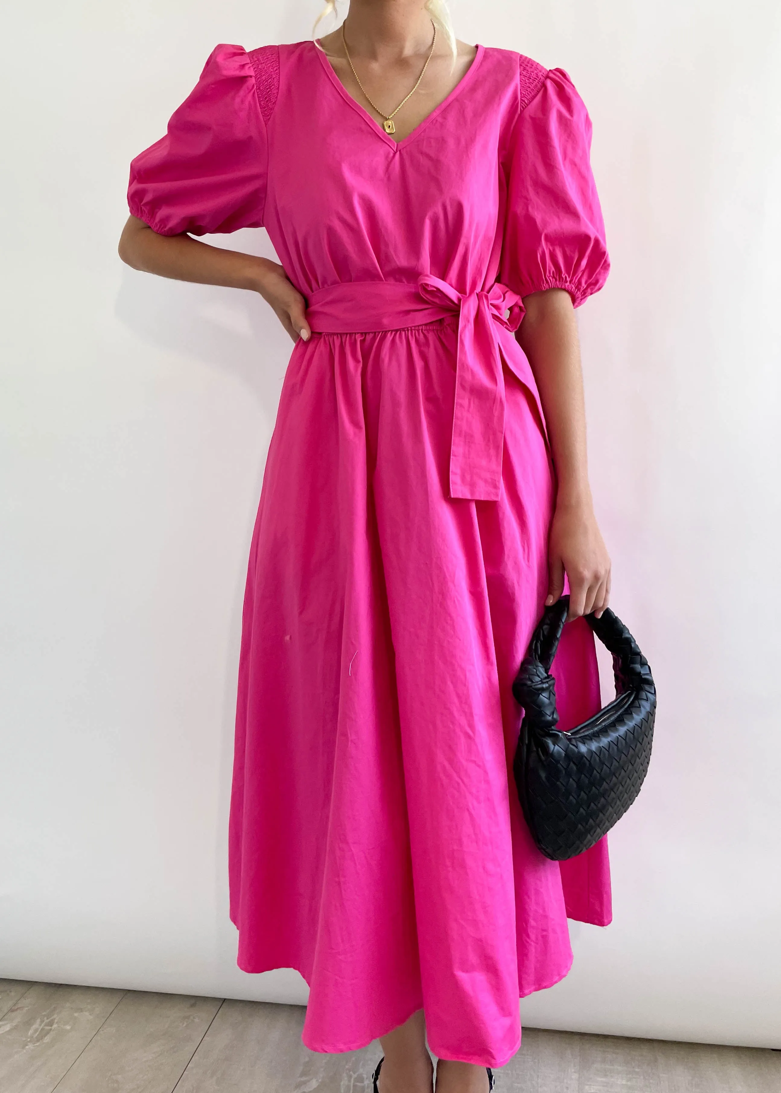Annelise Midi Dress - Hot Pink sold by Gingham & Heels product image thumbnail 3