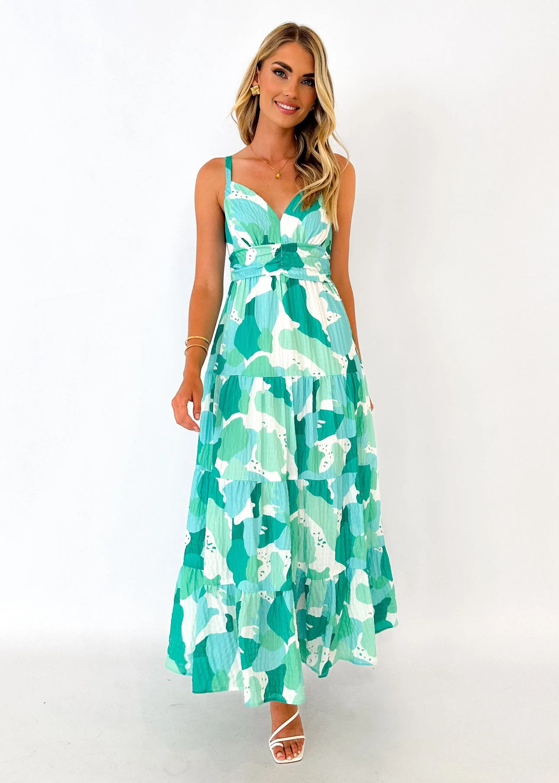 Hillso Maxi Dress - Green Floral sold by Gingham & Heels product image thumbnail 3