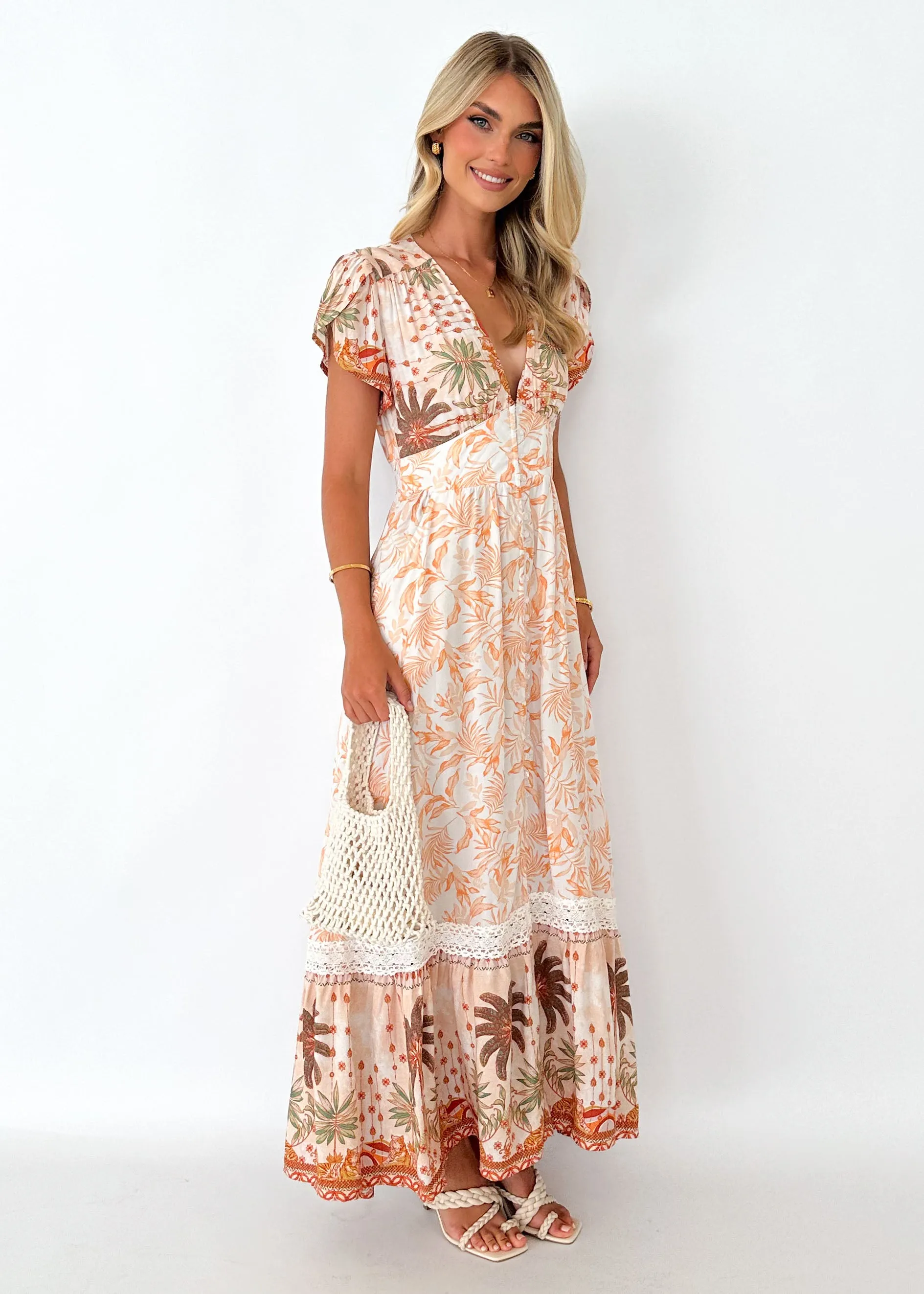 Tabitha Maxi Dress - Yasmina Peach sold by Gingham & Heels product image thumbnail 4