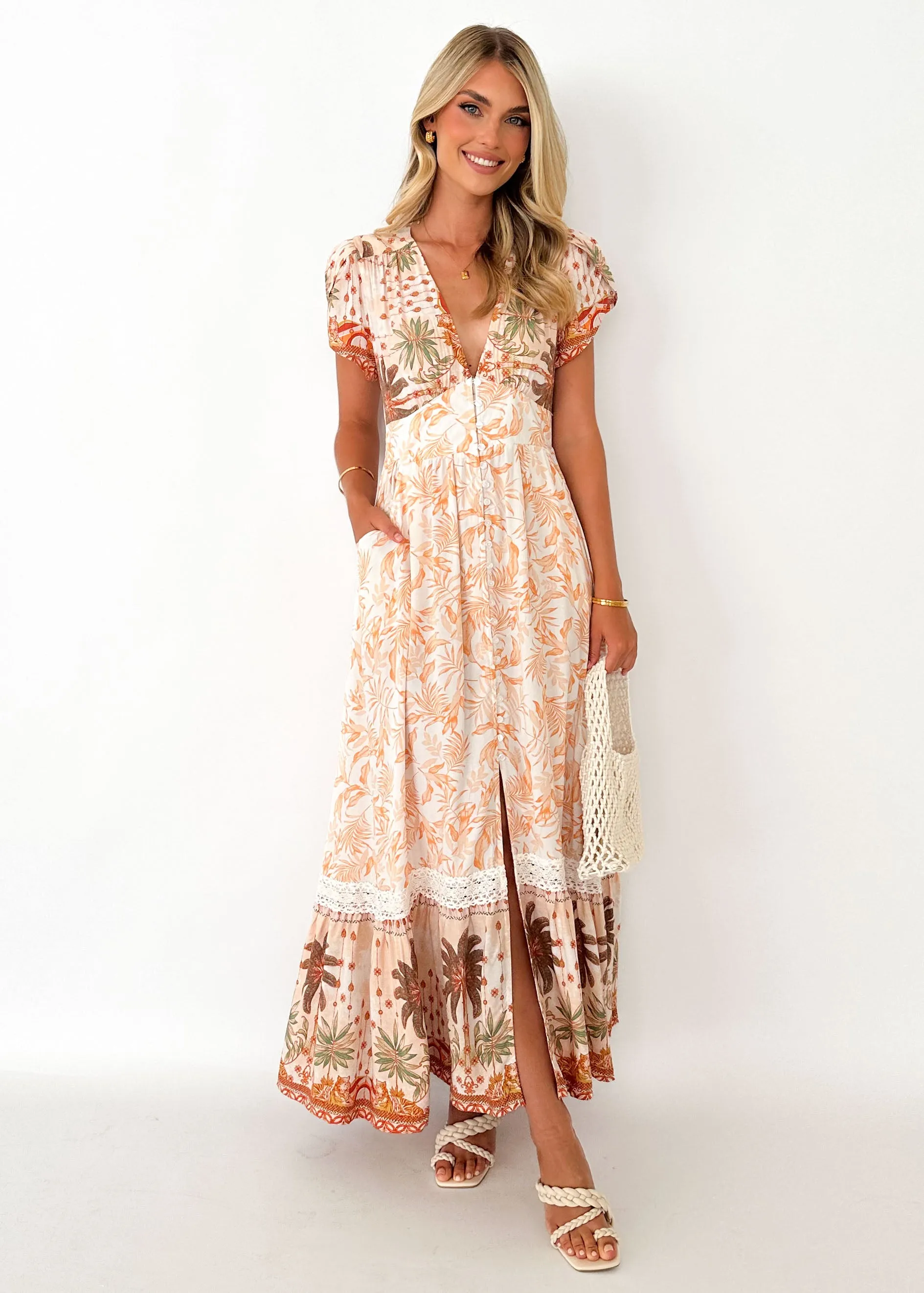 Tabitha Maxi Dress - Yasmina Peach sold by Gingham & Heels product image thumbnail 2