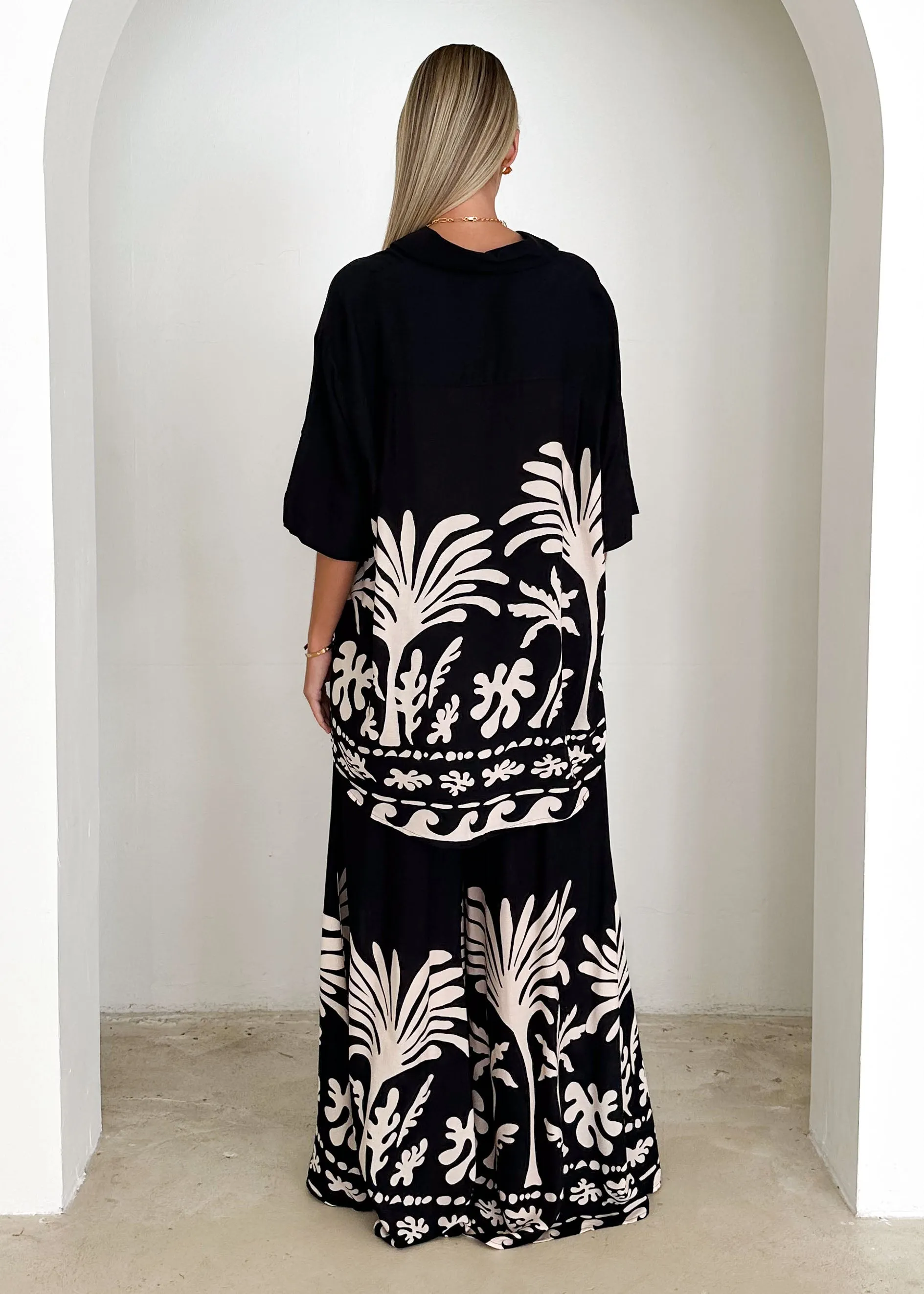 Rae Pants - Noir Palm sold by Gingham & Heels product image thumbnail 5