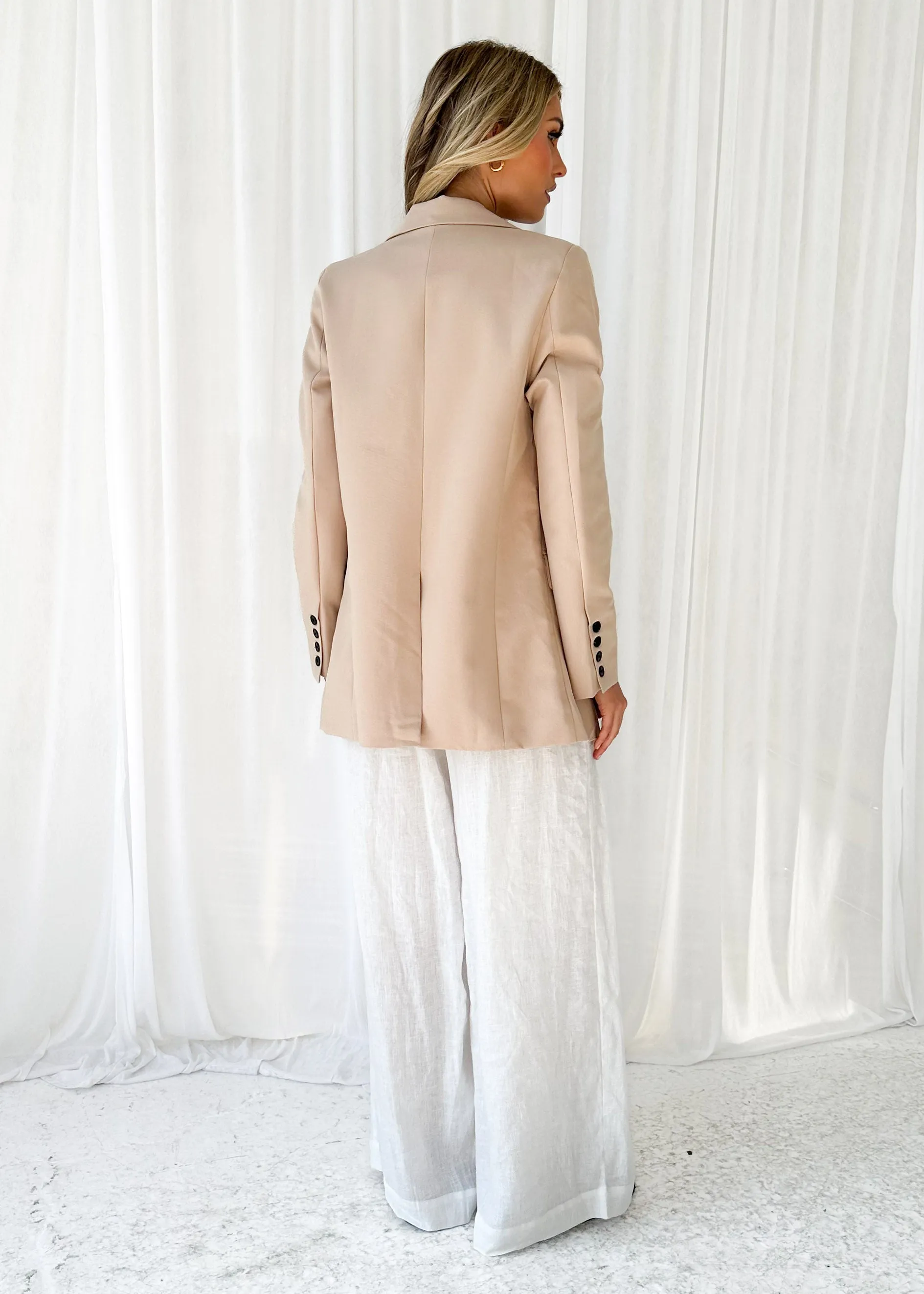 Chanah Blazer - Beige sold by Gingham & Heels product image thumbnail 5