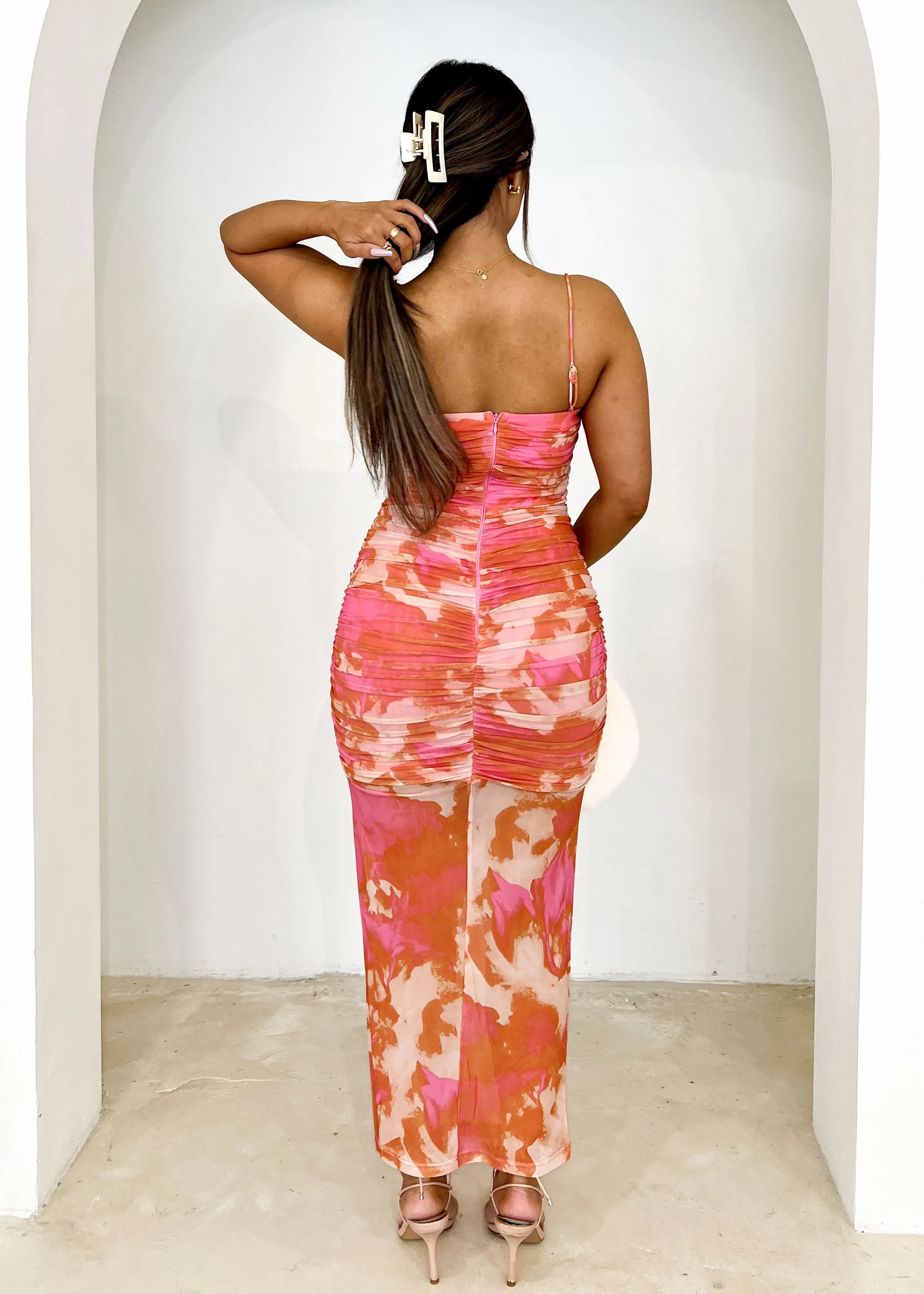 Lynna Midi Dress - Pink Splash sold by Gingham & Heels product image thumbnail 5
