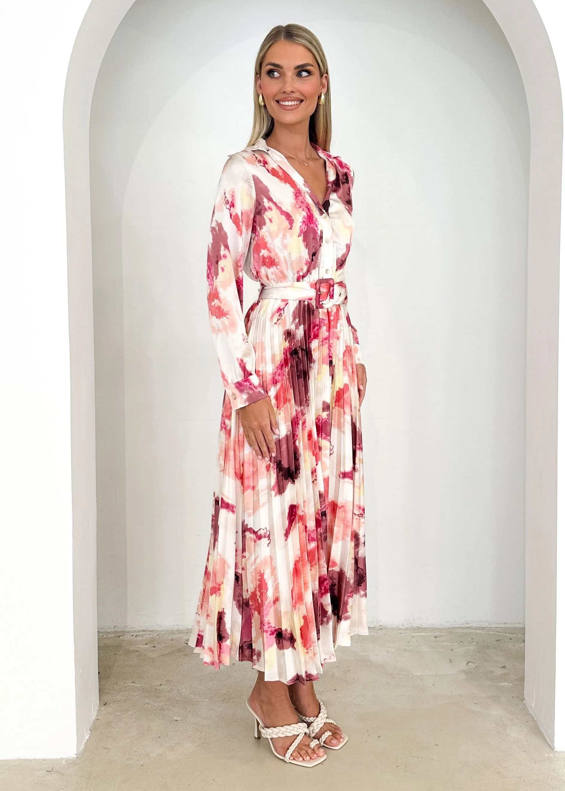 Cardra Midi Dress - Pink Splash sold by Gingham & Heels product image thumbnail 5