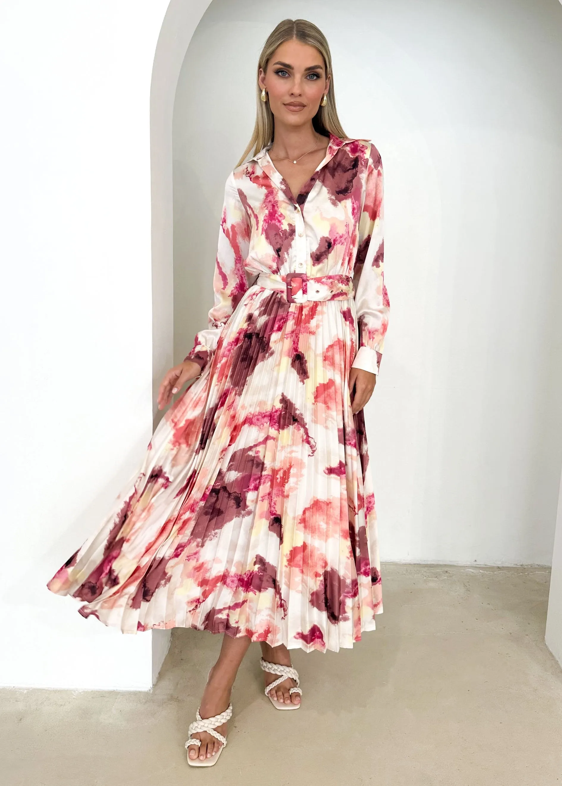 Cardra Midi Dress - Pink Splash sold by Gingham & Heels product image thumbnail 3