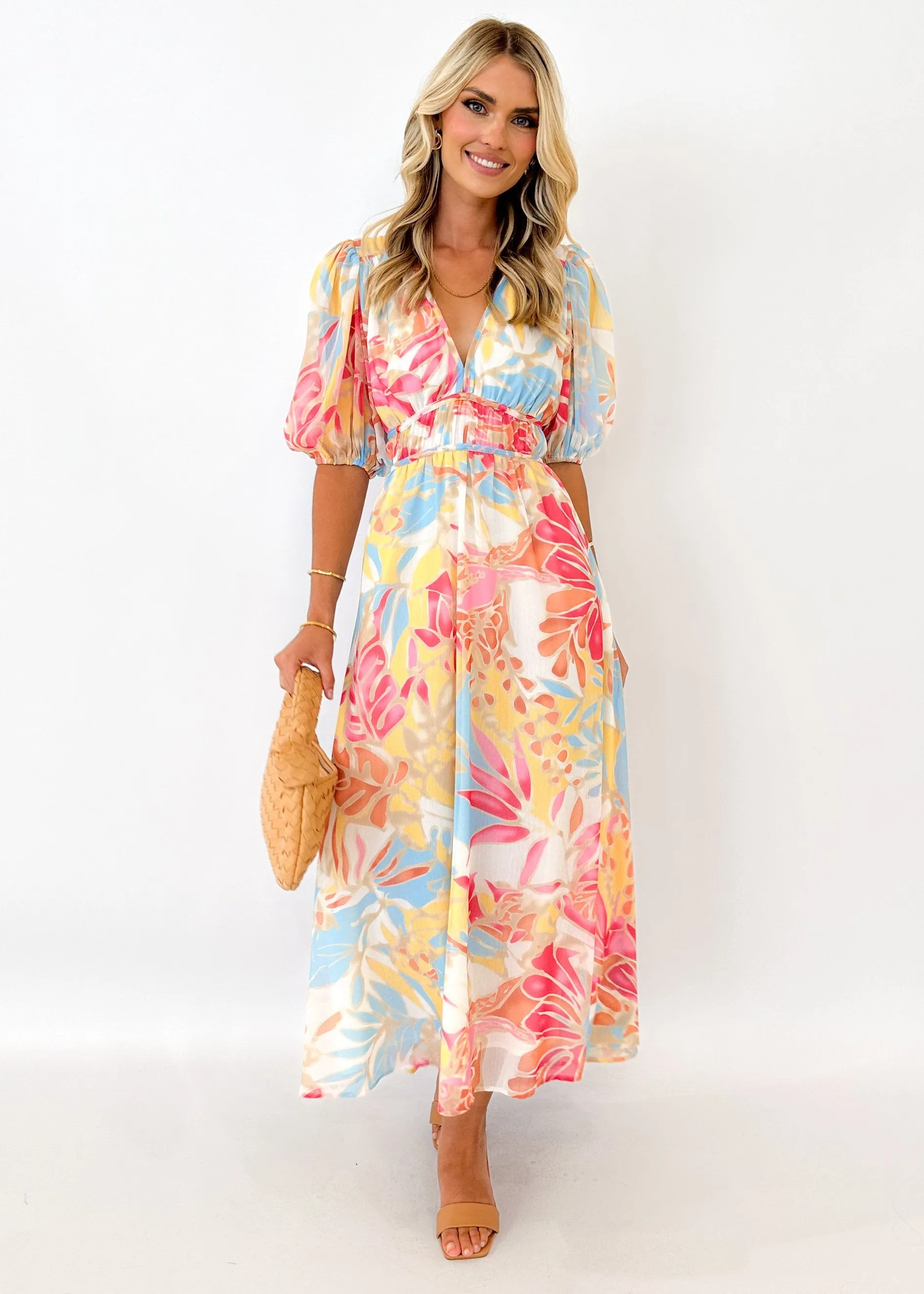 Zanette Midi Dress - Seaside Palm sold by Gingham & Heels product image thumbnail 5