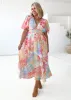 Zanette Midi Dress - Seaside Palm sold by Gingham & Heels