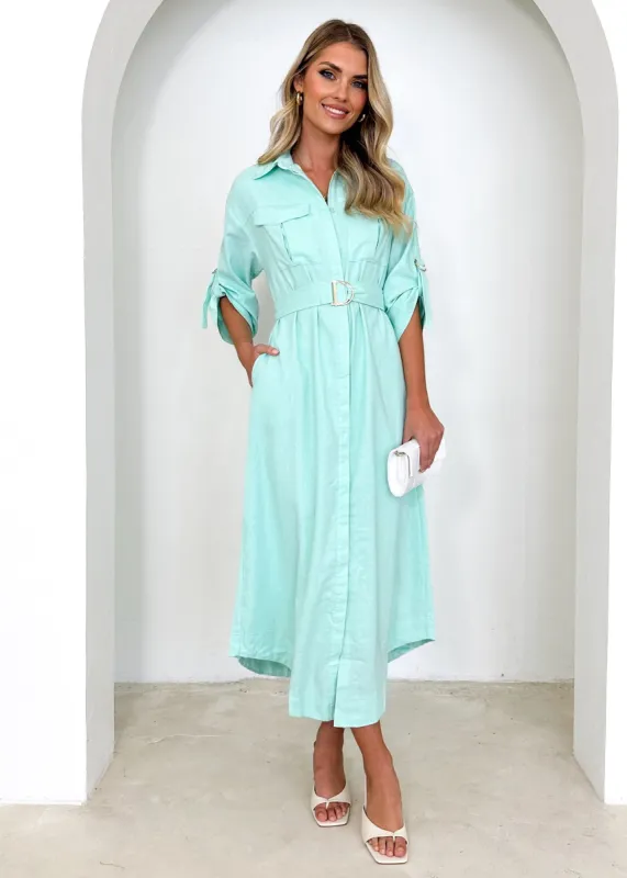 Valena Midi Dress - Mint sold by Gingham & Heels