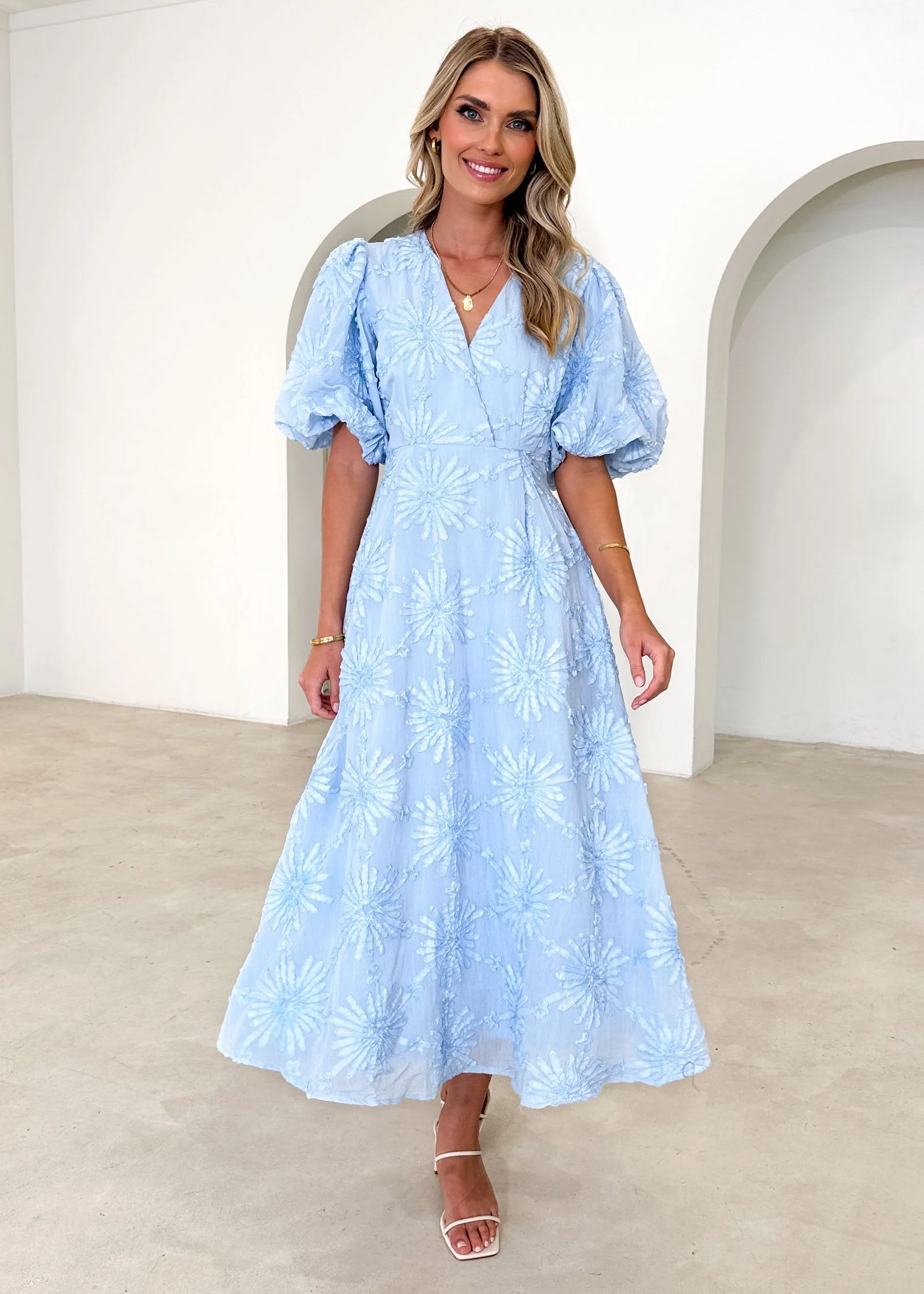 Azie Midi Dress - Powder Blue sold by Gingham & Heels product image thumbnail 2