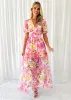 Stause Maxi Dress - Pink Floral sold by Gingham & Heels