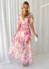 Stause Maxi Dress - Pink Floral sold by Gingham & Heels