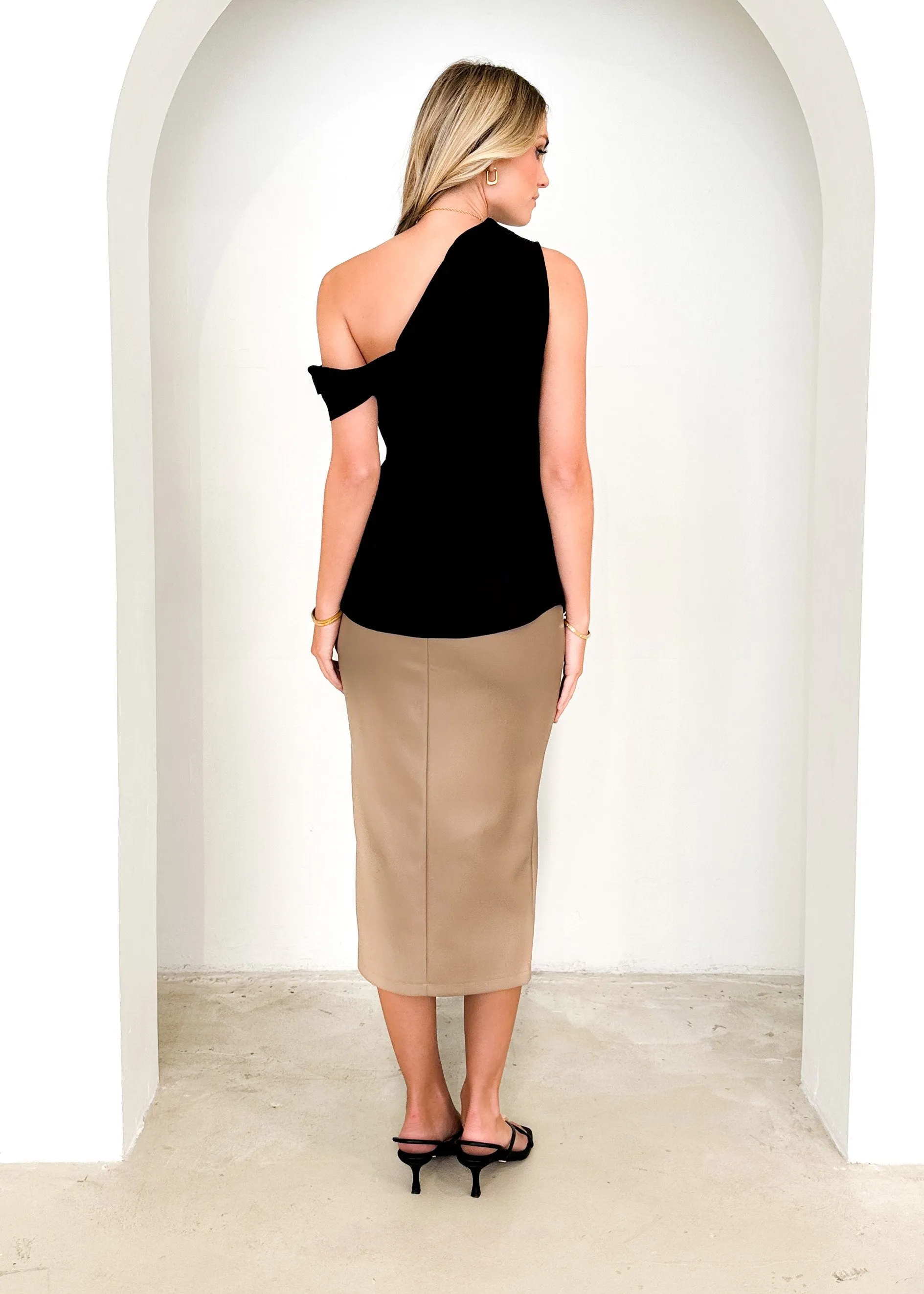 Pianca One Shoulder Top - Black sold by Gingham & Heels product image thumbnail 5