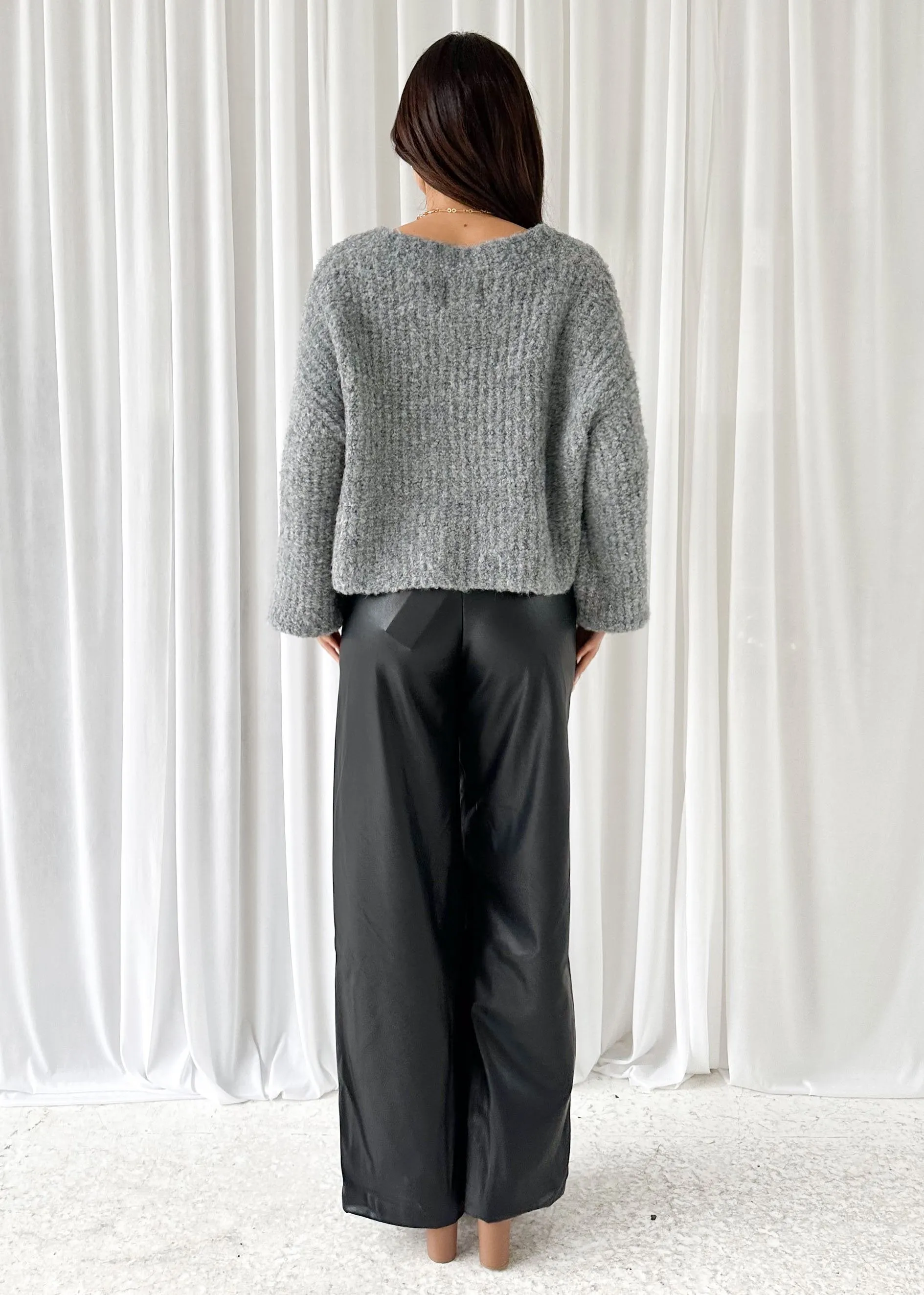 Gia Cropped Cardi - Grey sold by Gingham & Heels product image thumbnail 5