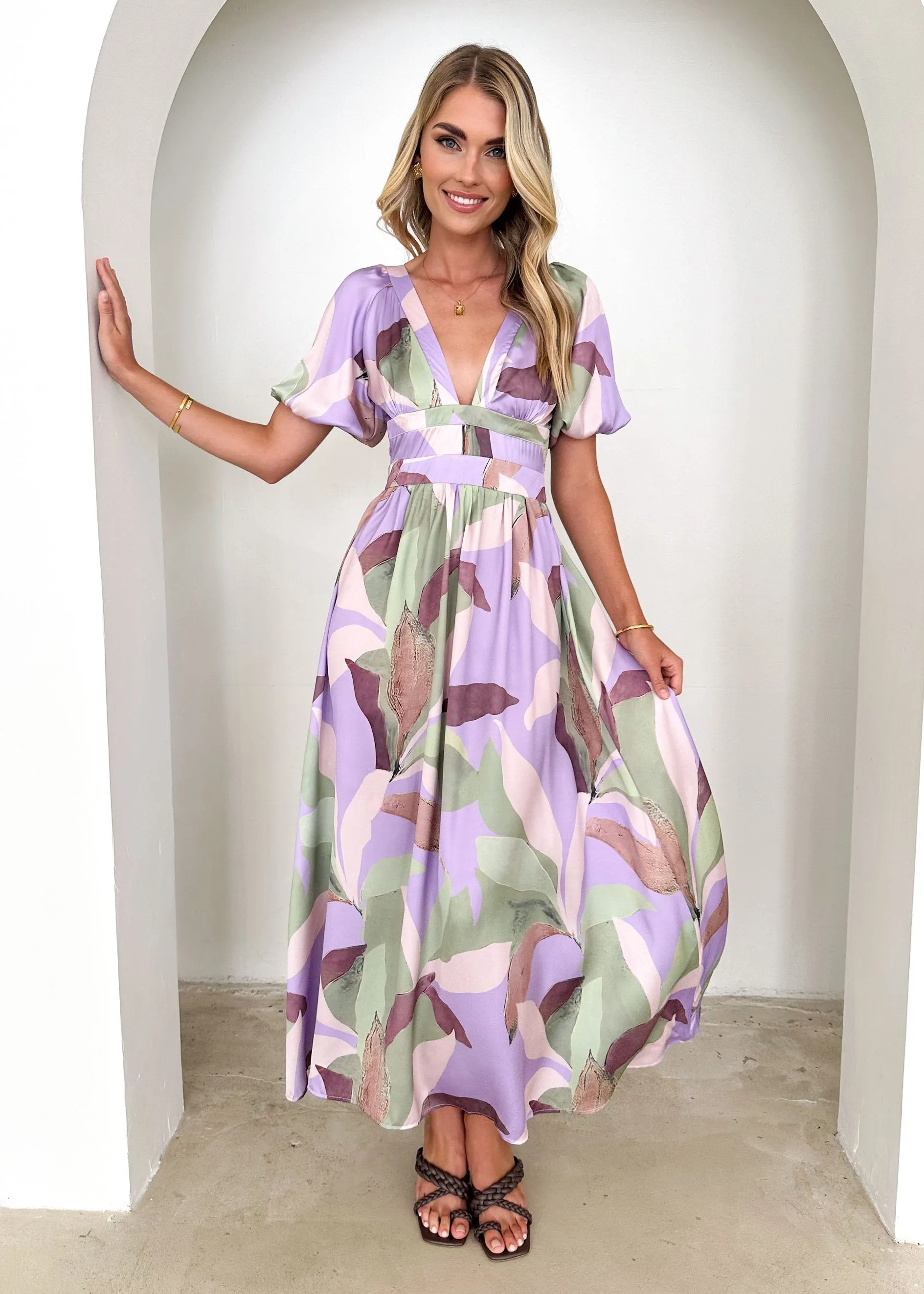 Licher Midi Dress - Lilac Calypso sold by Gingham & Heels