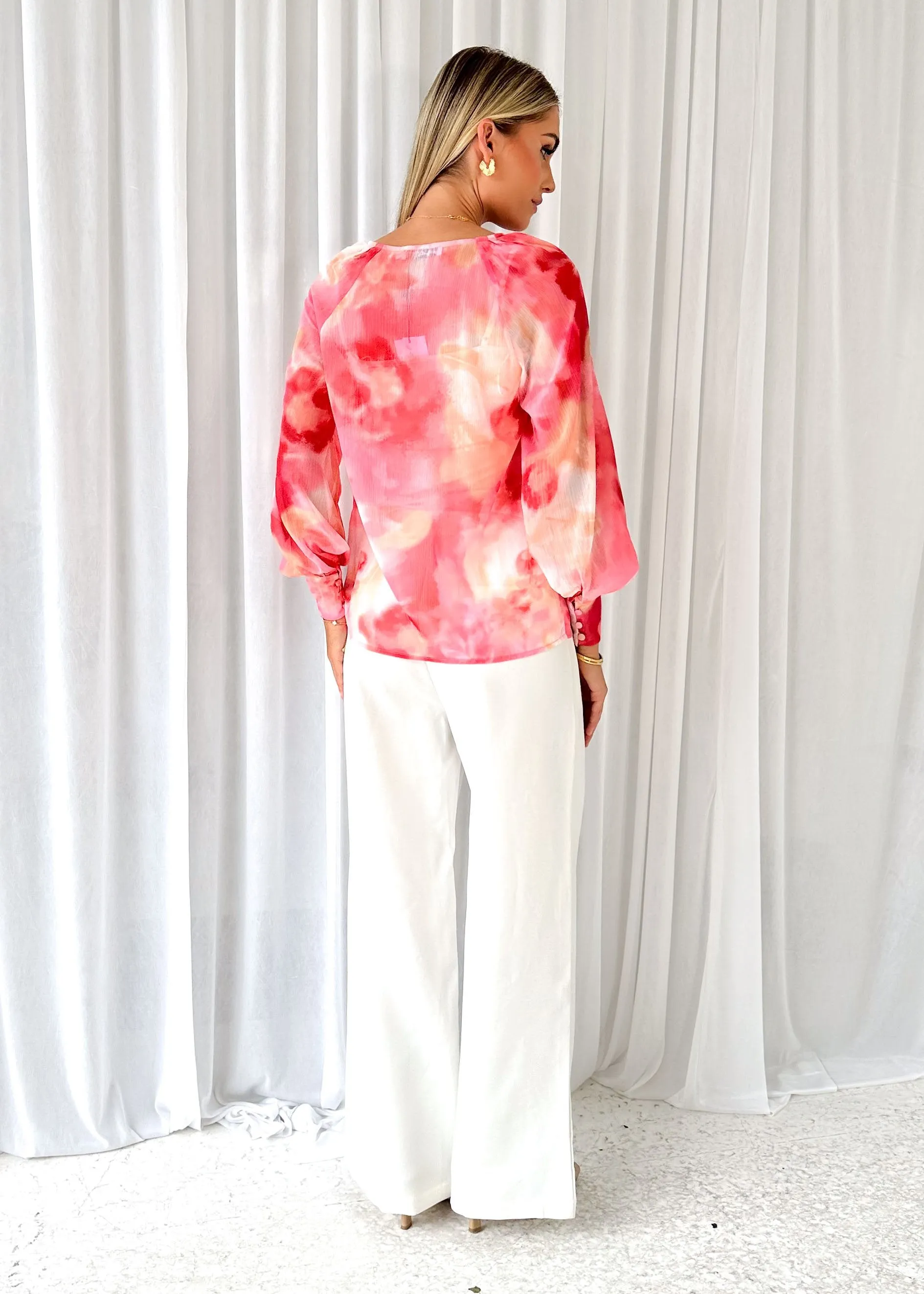 Tillor Blouse - Pink Watercolour sold by Gingham & Heels product image thumbnail 5