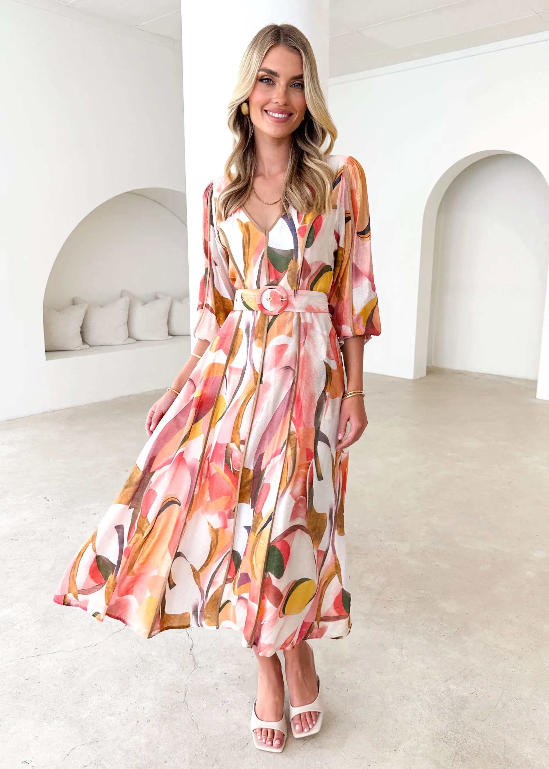 Mimska Midi Dress - Blush Mirage sold by Gingham & Heels product image thumbnail 2