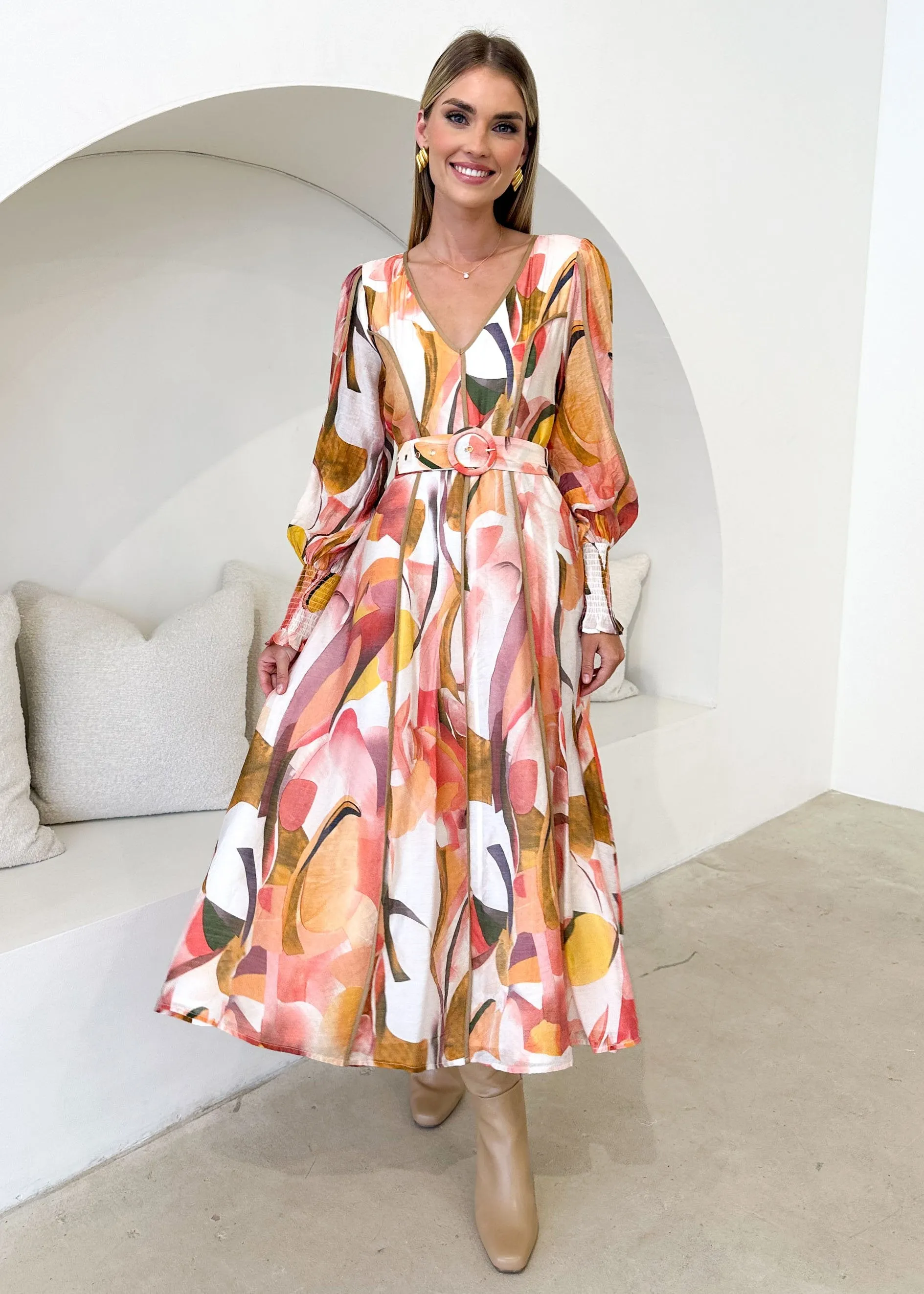 Mimska Midi Dress - Blush Mirage sold by Gingham & Heels product image thumbnail 5