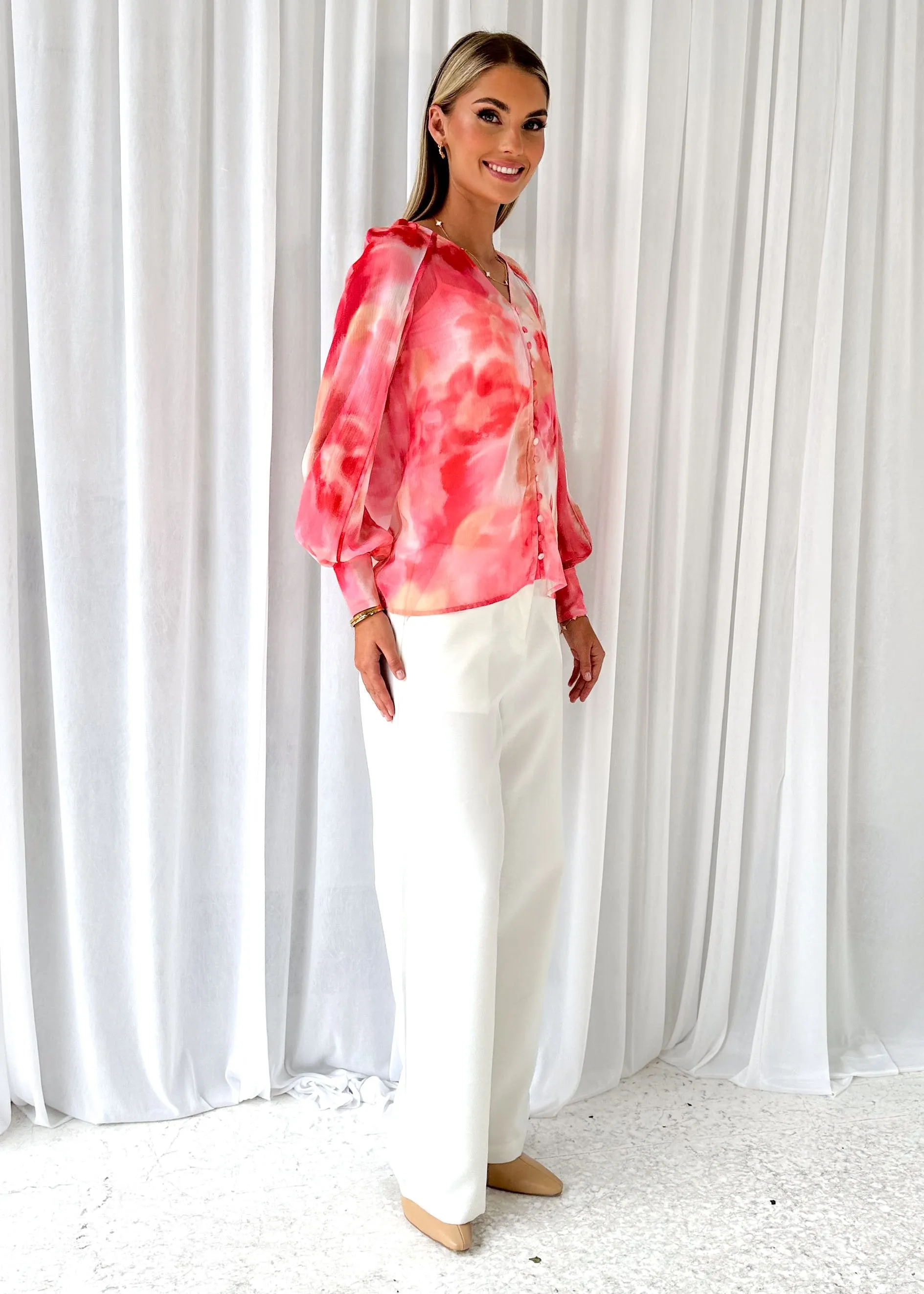 Tillor Blouse - Pink Watercolour sold by Gingham & Heels product image thumbnail 4