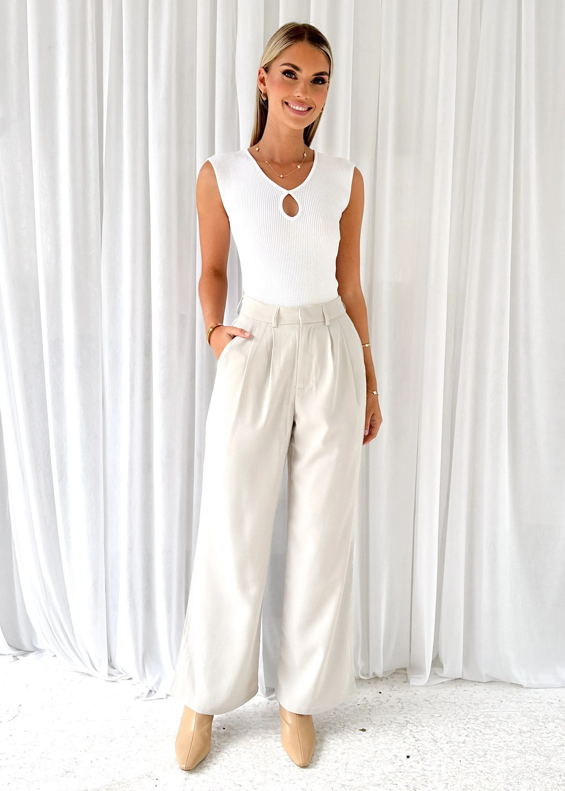 Tachra Pants - Oyster sold by Gingham & Heels product image thumbnail 5