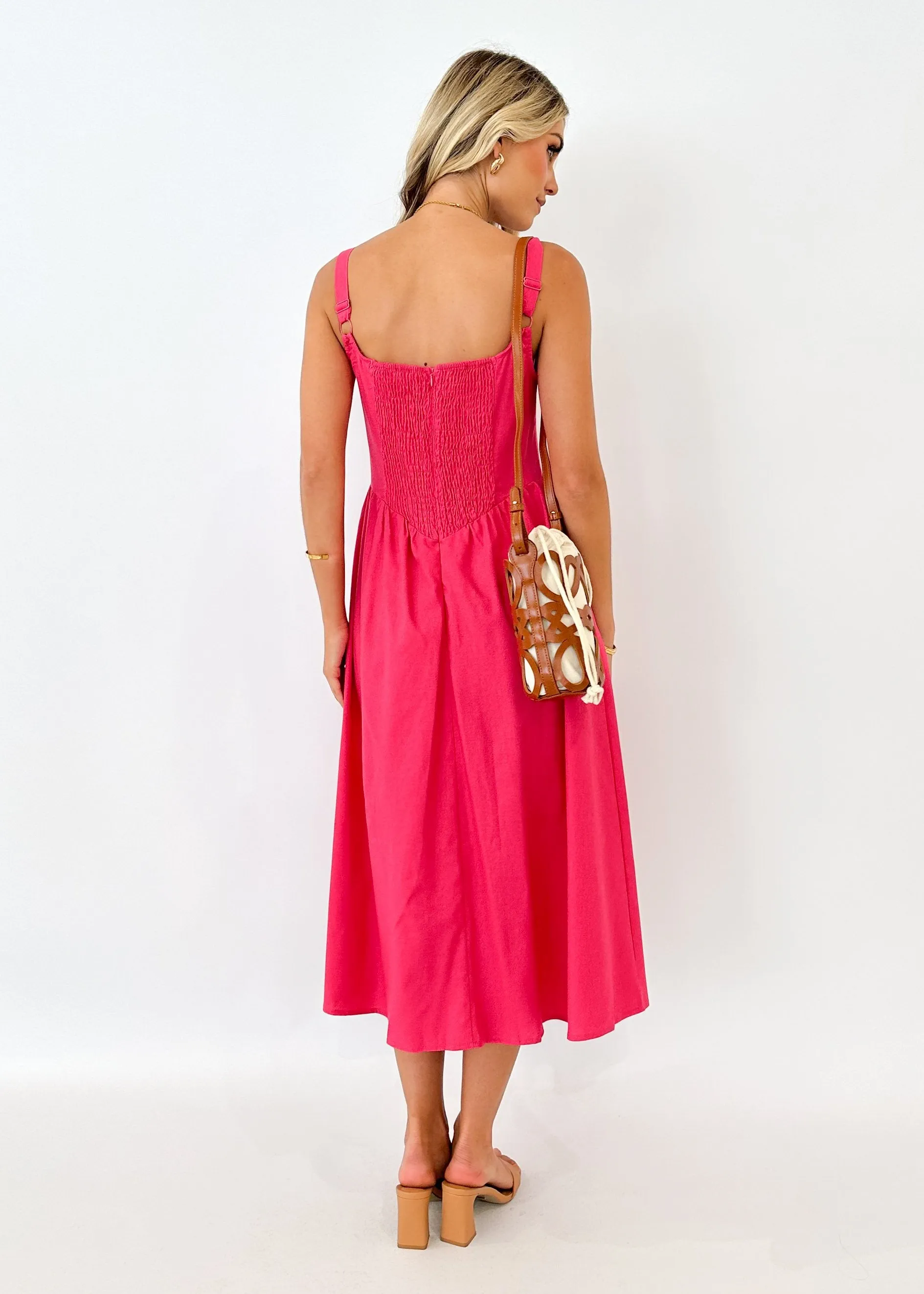 Bayso Maxi Dress - Hot Pink sold by Gingham & Heels product image thumbnail 5