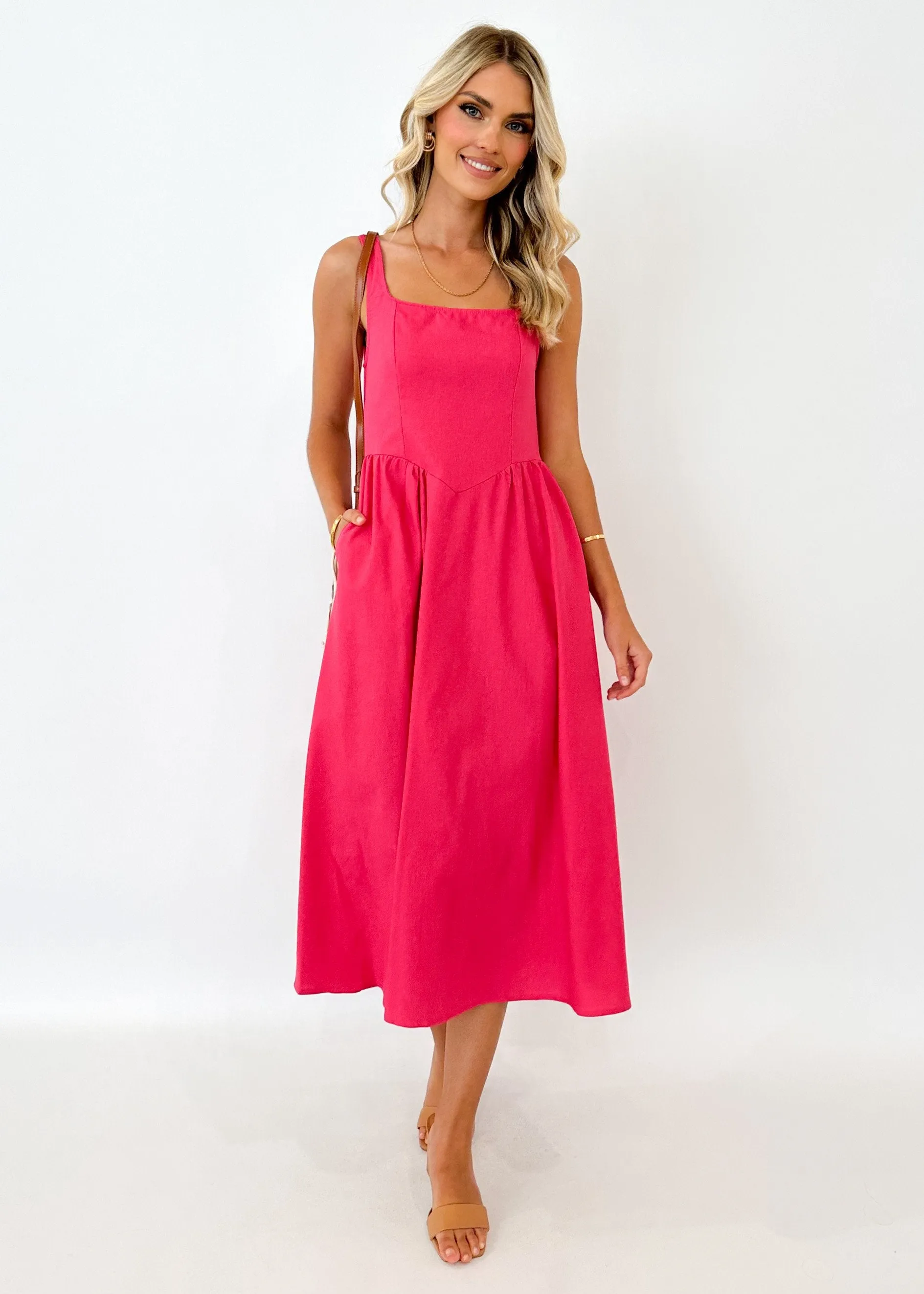 Bayso Maxi Dress - Hot Pink sold by Gingham & Heels product image thumbnail 3