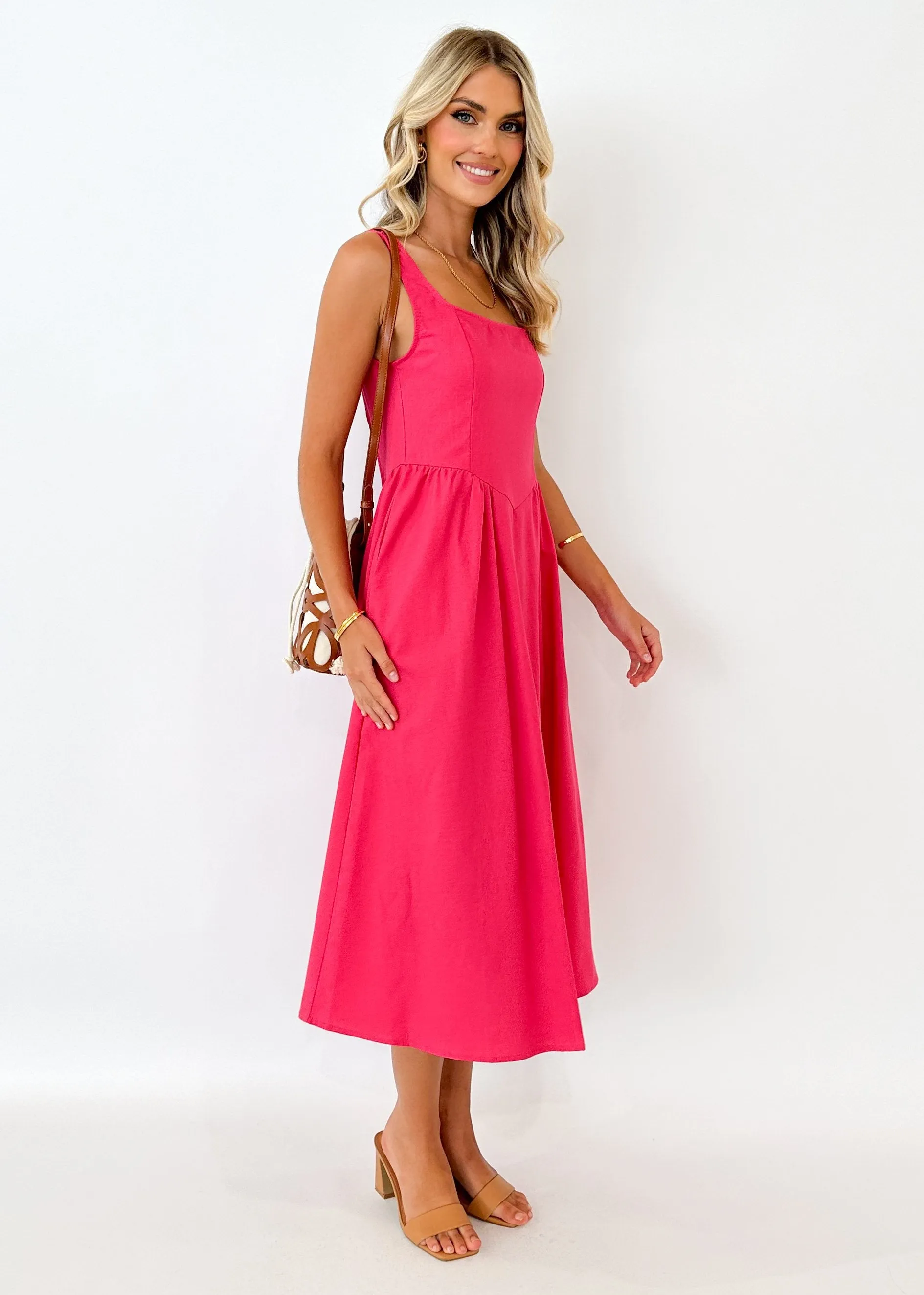 Bayso Maxi Dress - Hot Pink sold by Gingham & Heels product image thumbnail 4