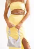 Kartier Strapless Midi Dress - Lemon sold by Gingham & Heels
