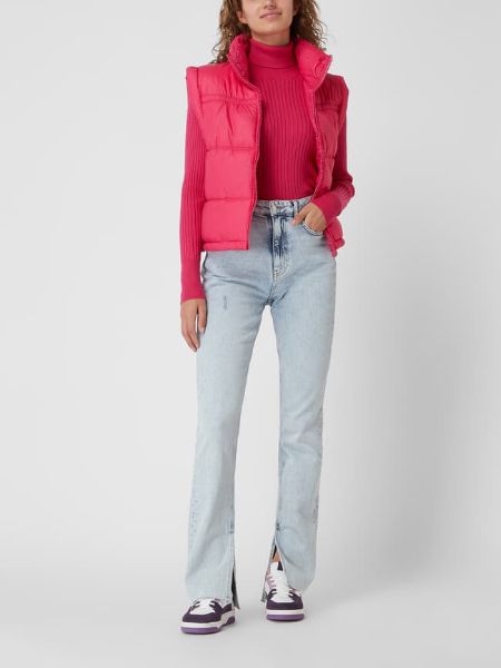 edc By Esprit Kamizelka pikowana o pudełkowym kroju ze stójką - Różowy sold by Peek&cloppenburg