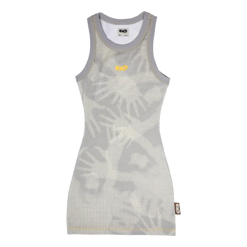 Stencil Tank Mini Dress - Grey made by Clints