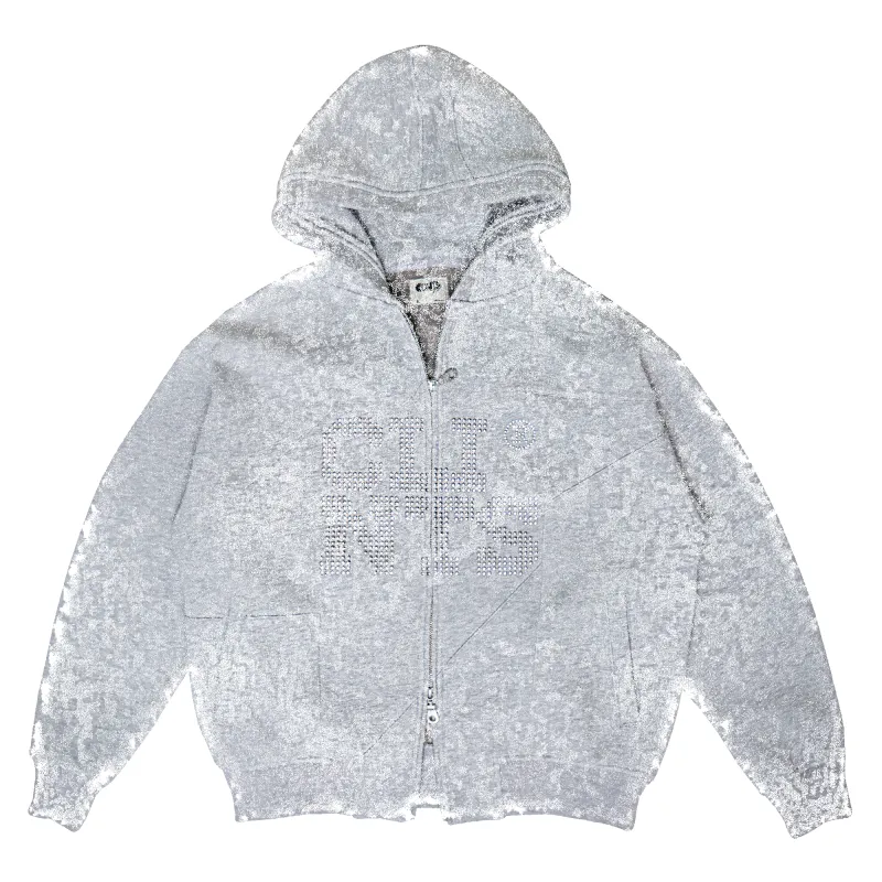Studded Hoodie - Grey made by Clints