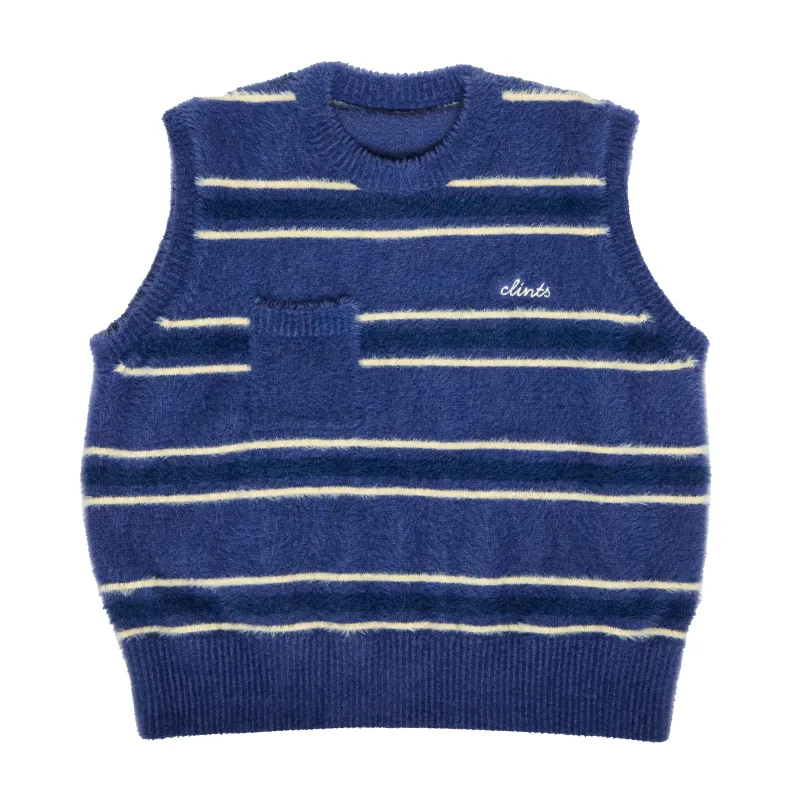 Stripe Mohair Knit - Blue made by Clints