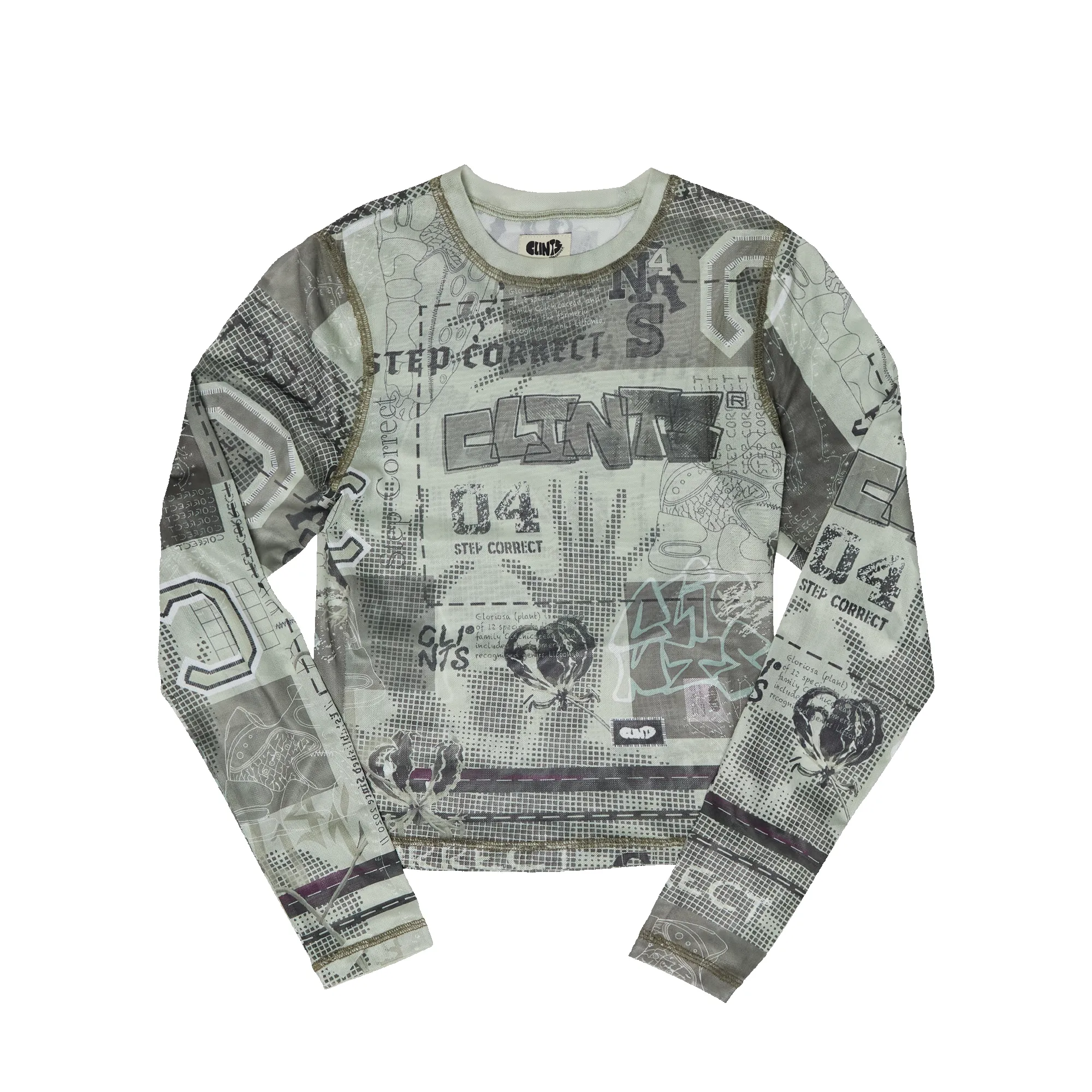 Tattoo Mesh LS - Khaki sold by Clints